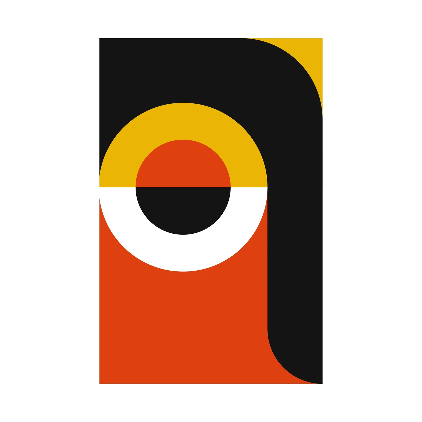 Abstract Geometric Orange Yellow Wall Art