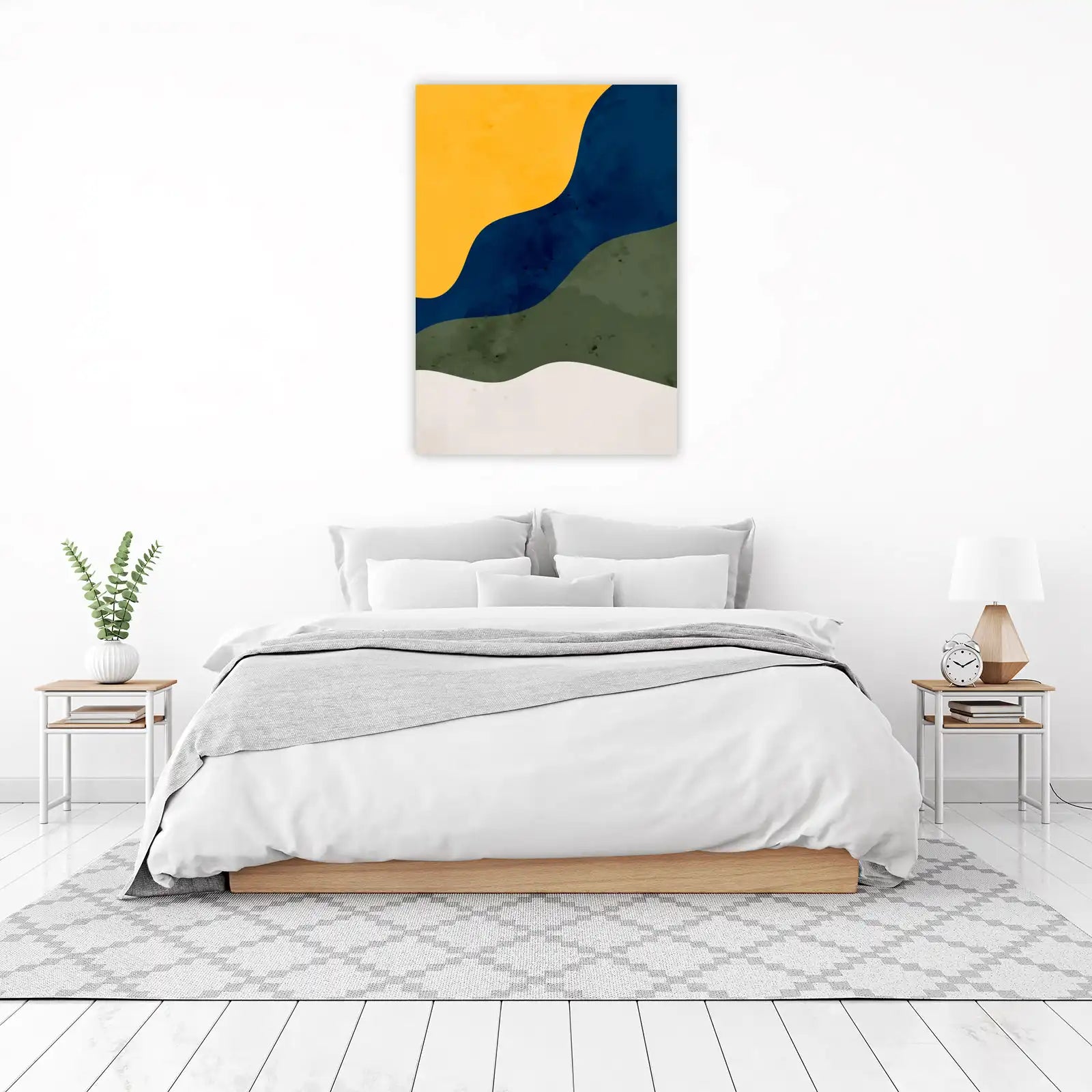 Abstract Landscape Waves Wall Art