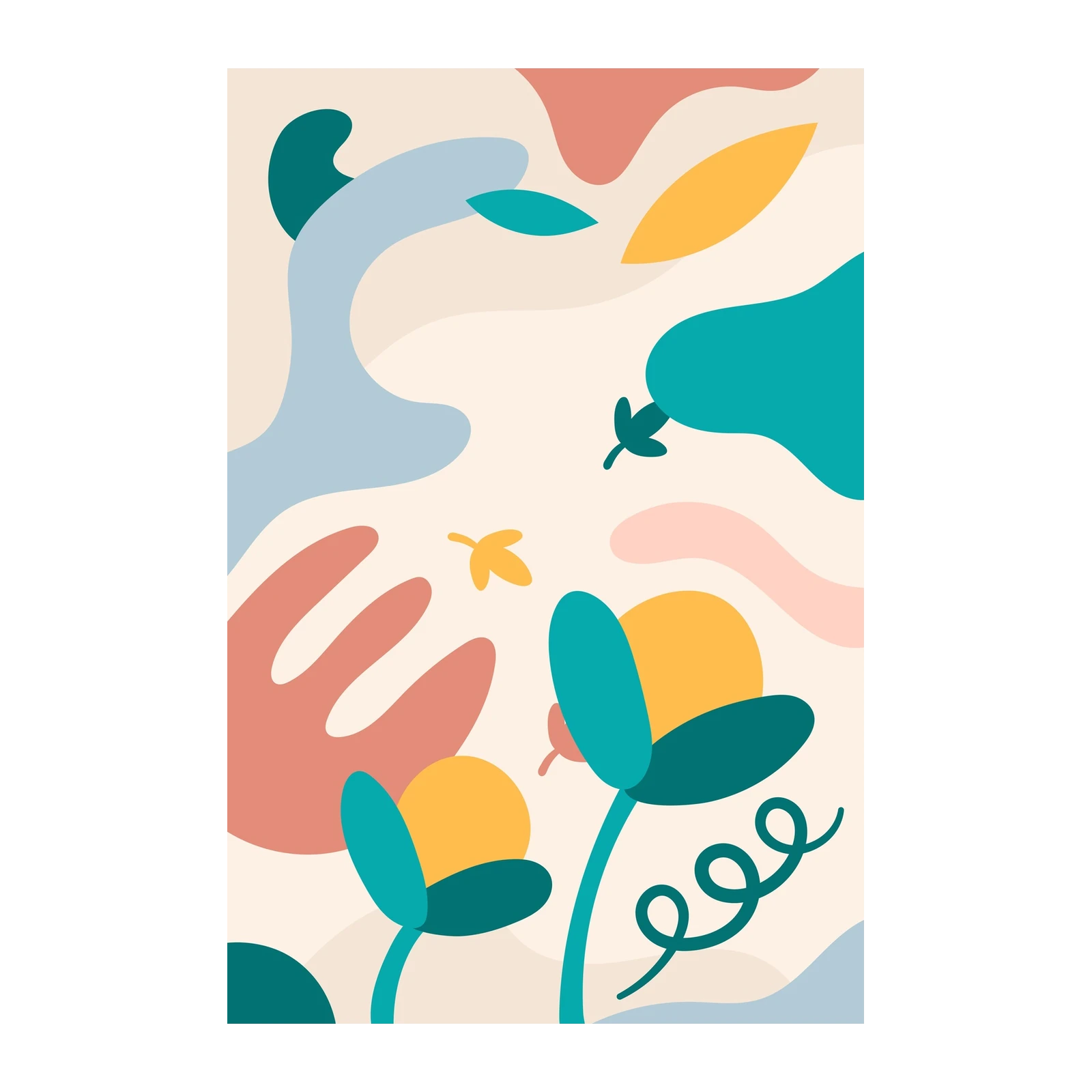 Modern Floral Abstract Wall Art