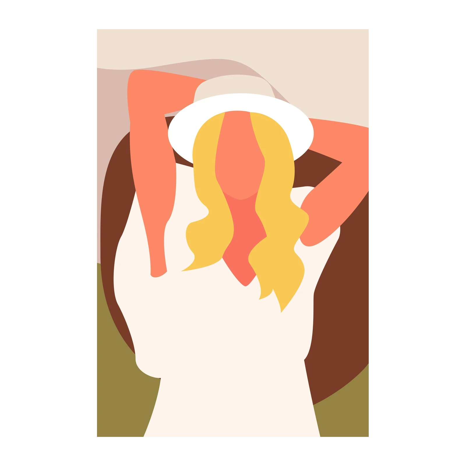 Abstract Woman Boho Chic Wall Art