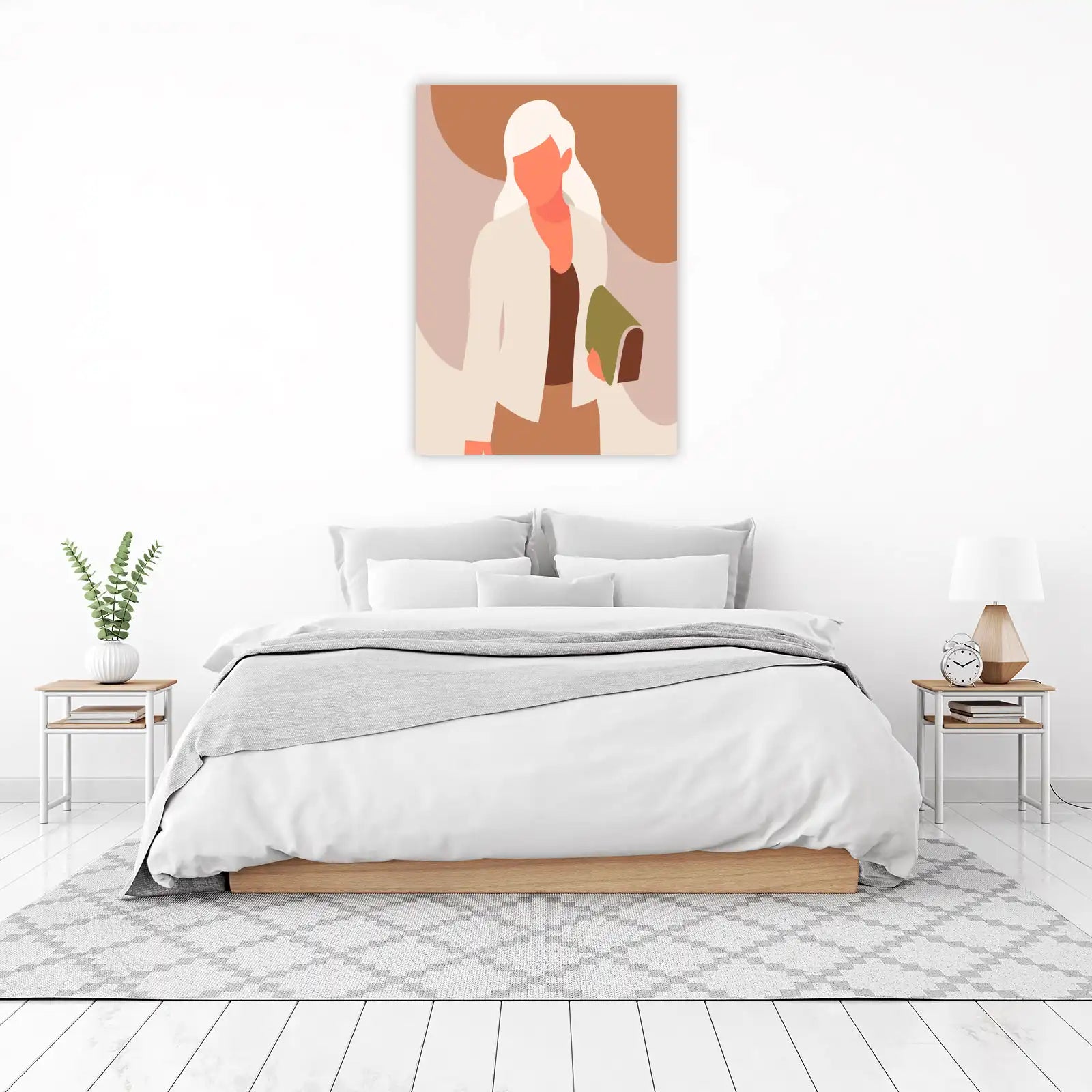 Modern Minimalist Woman Abstract Wall Art