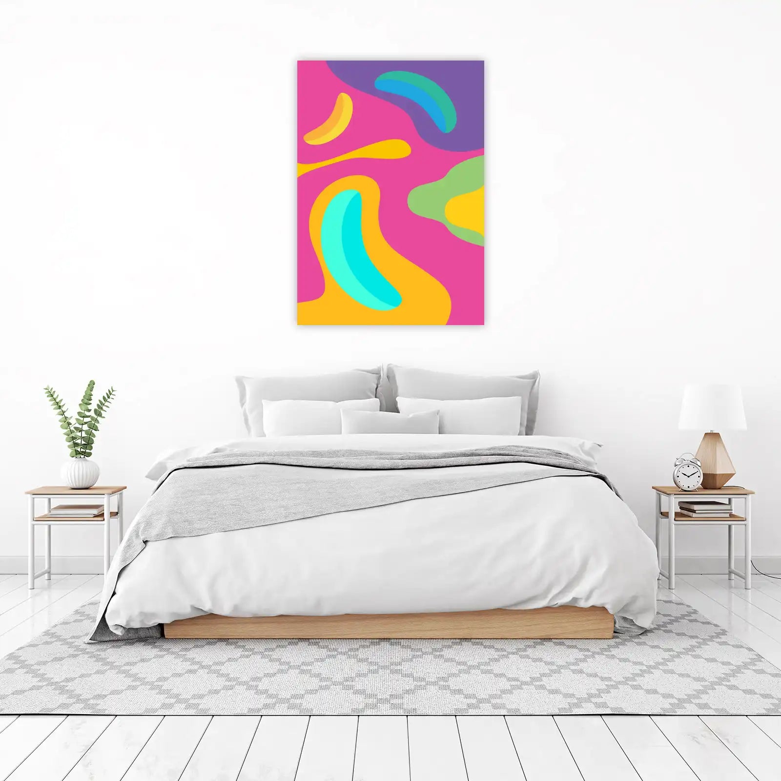 Vibrant Abstract Waves Wall Art