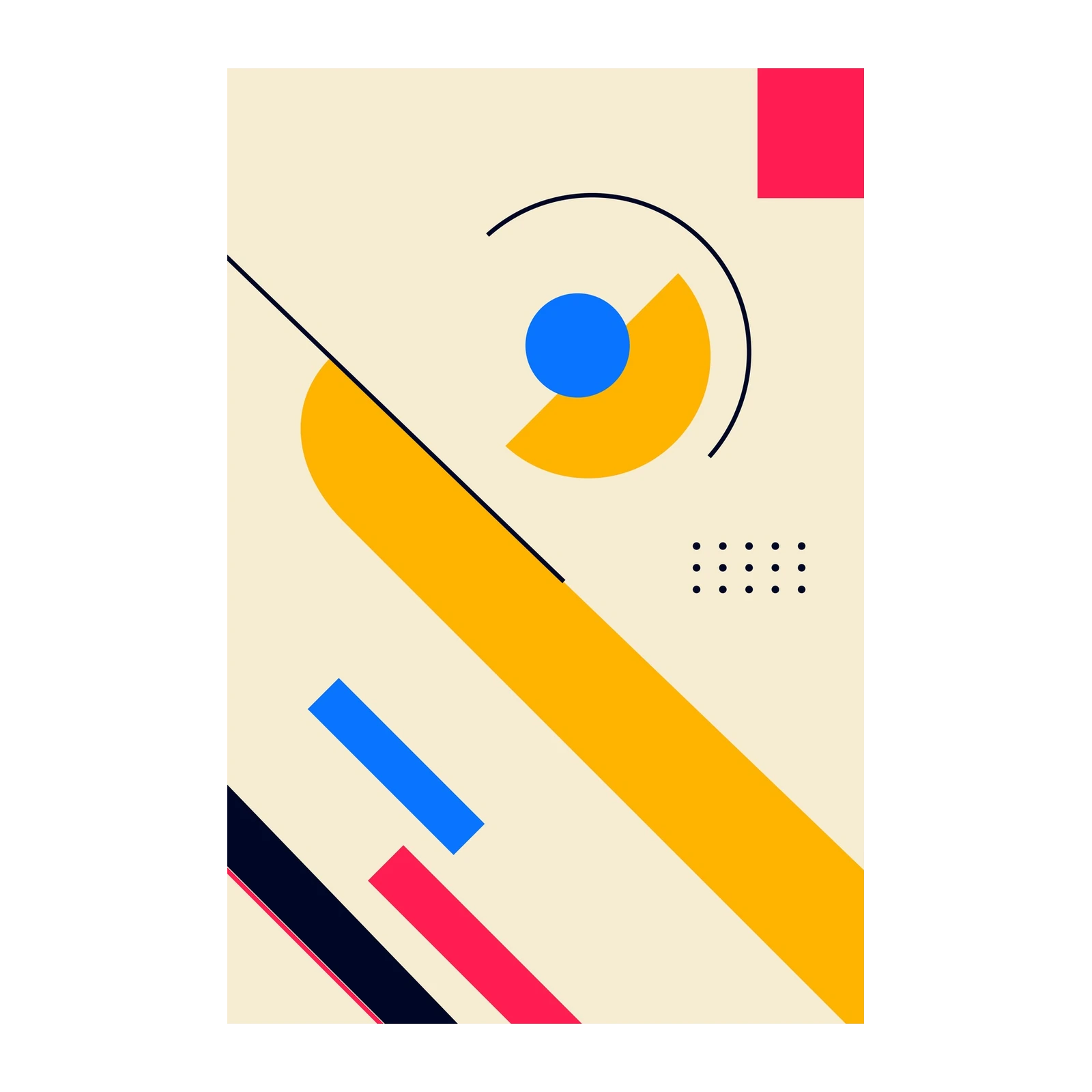 Geometric Pop Art Abstract Wall Art