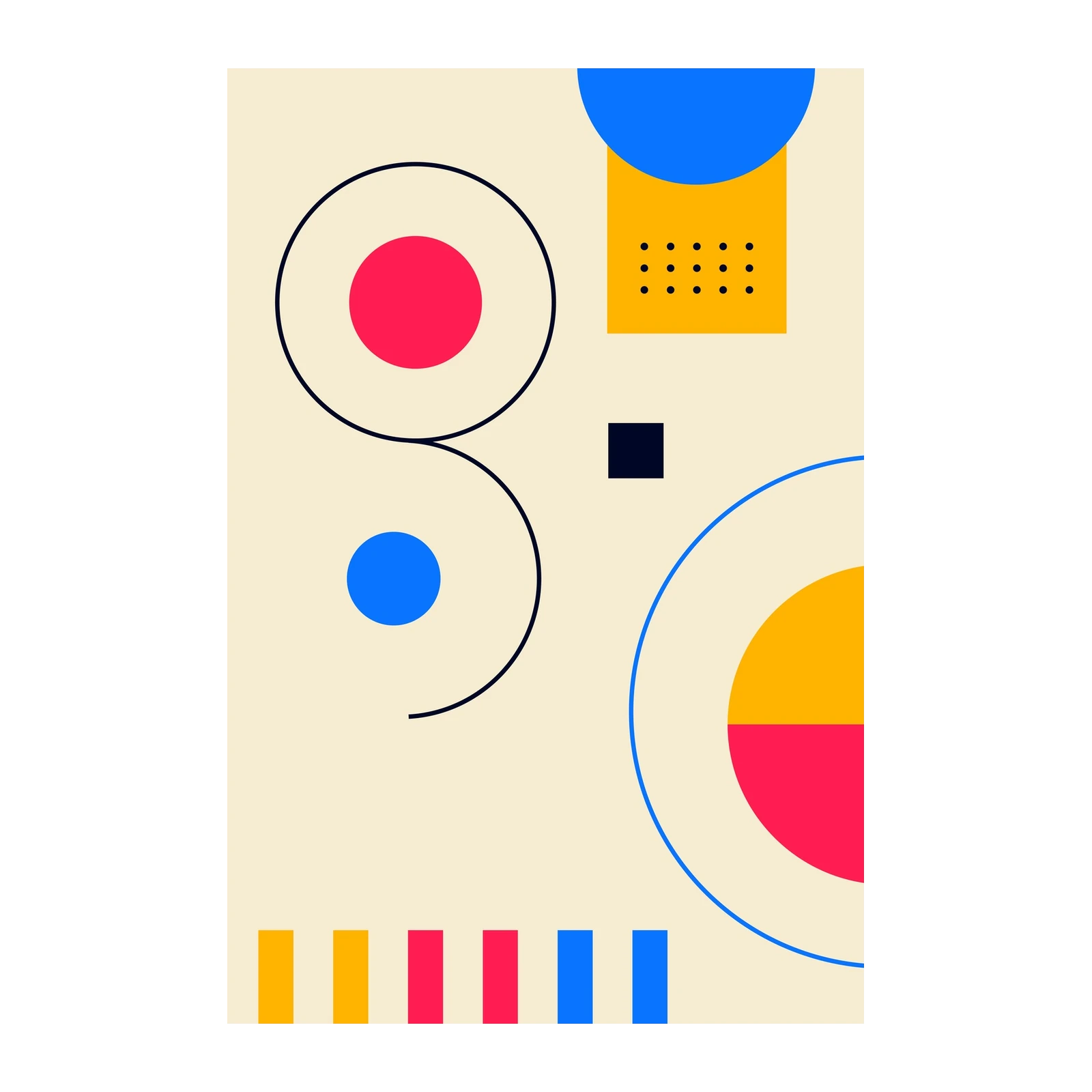 Abstract Geometric Pop Art Wall Art