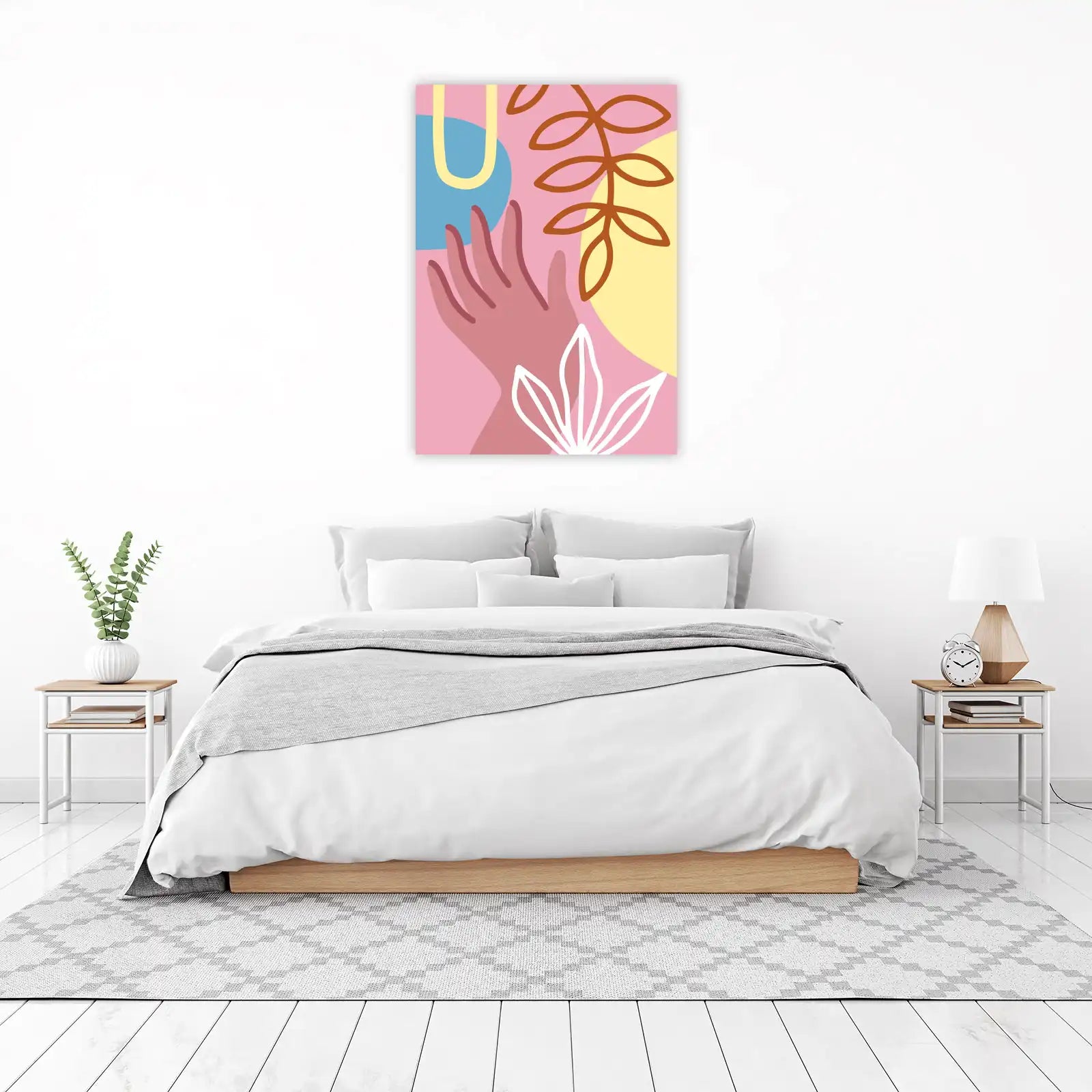 Abstract Hand & Floral Wall Art
