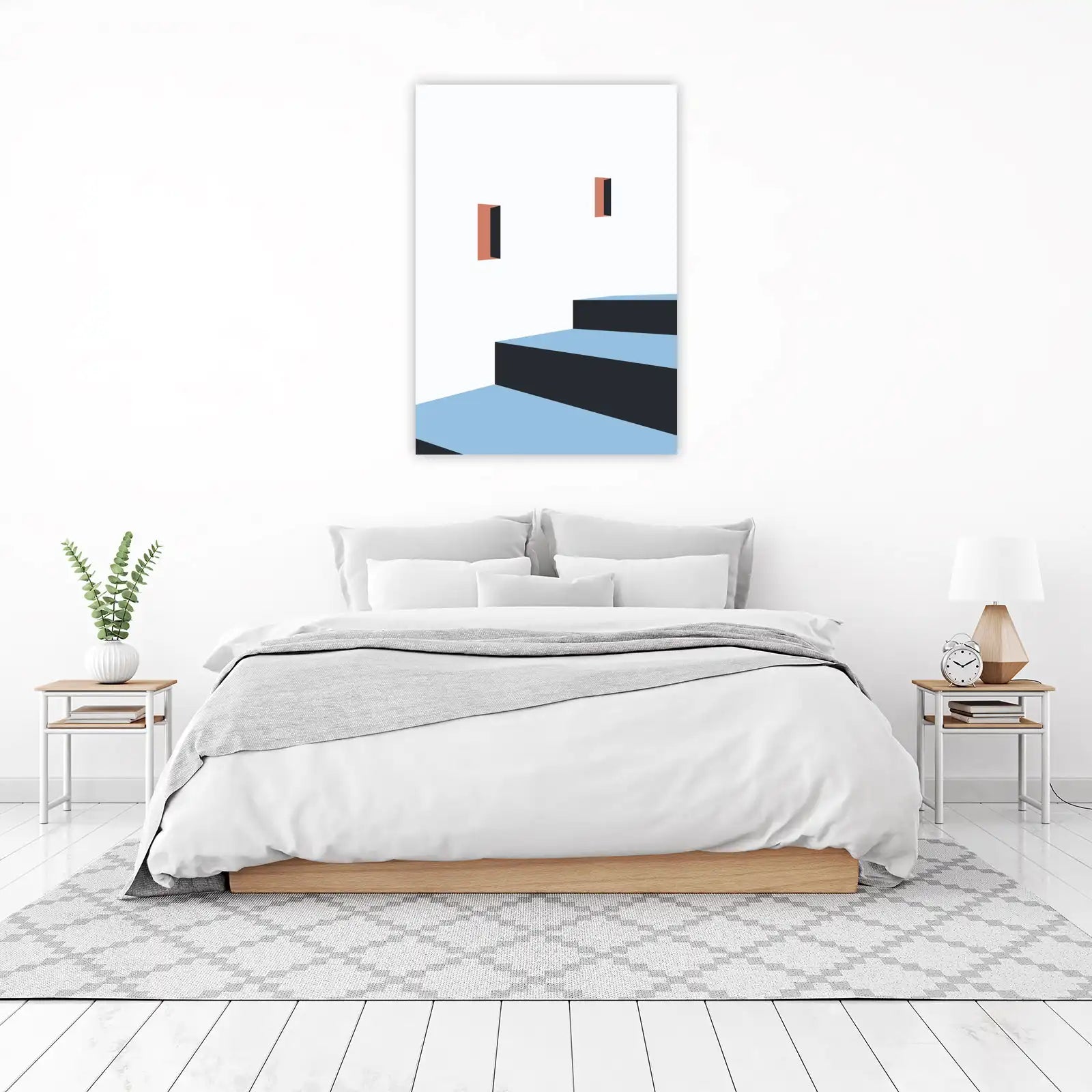 Minimalist Staircase Abstract Wall Art