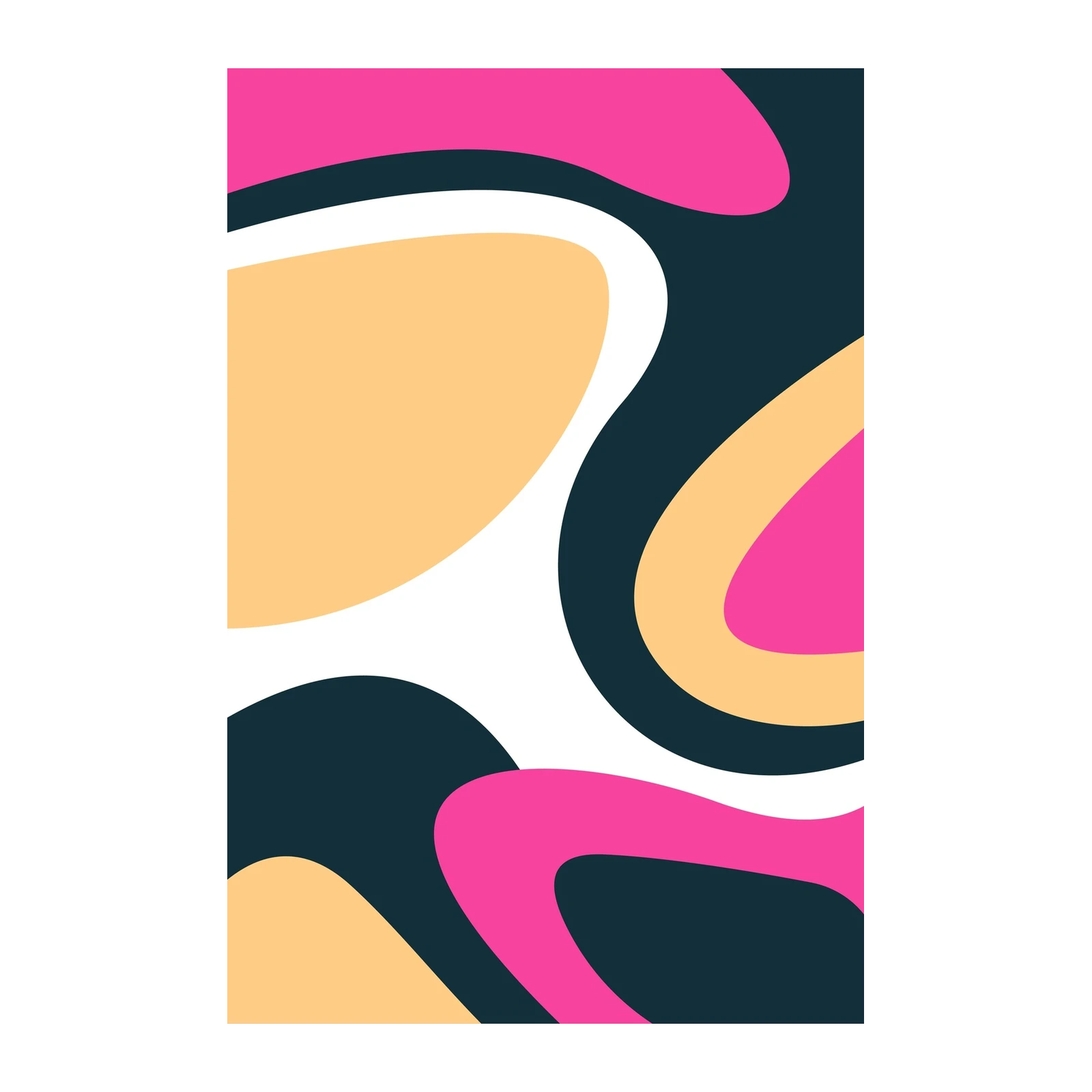 Retro Swirls & Shapes Wall Art