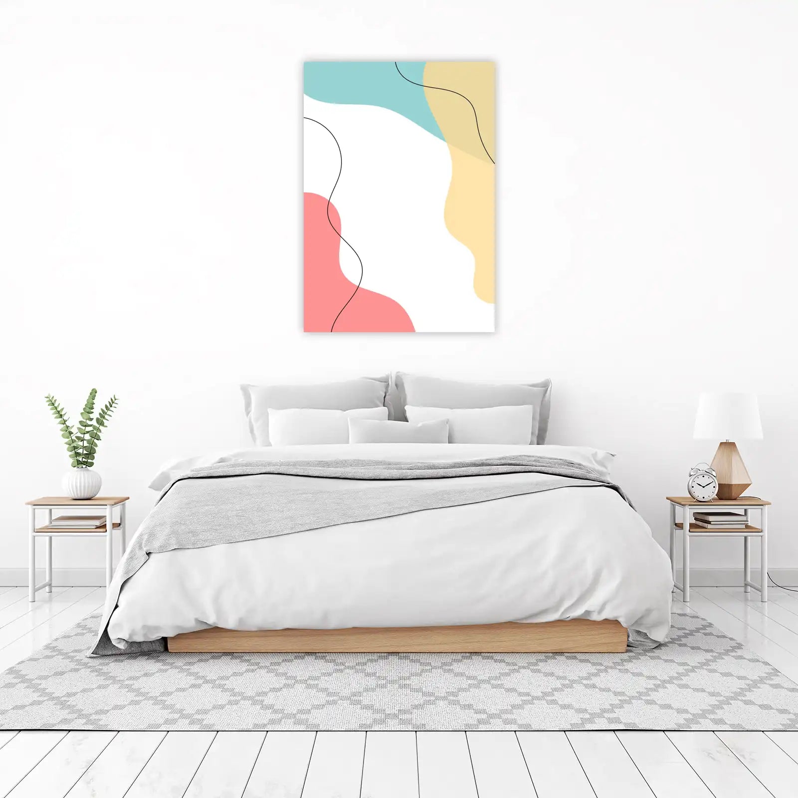 Abstract Pastel Shapes Wall Art