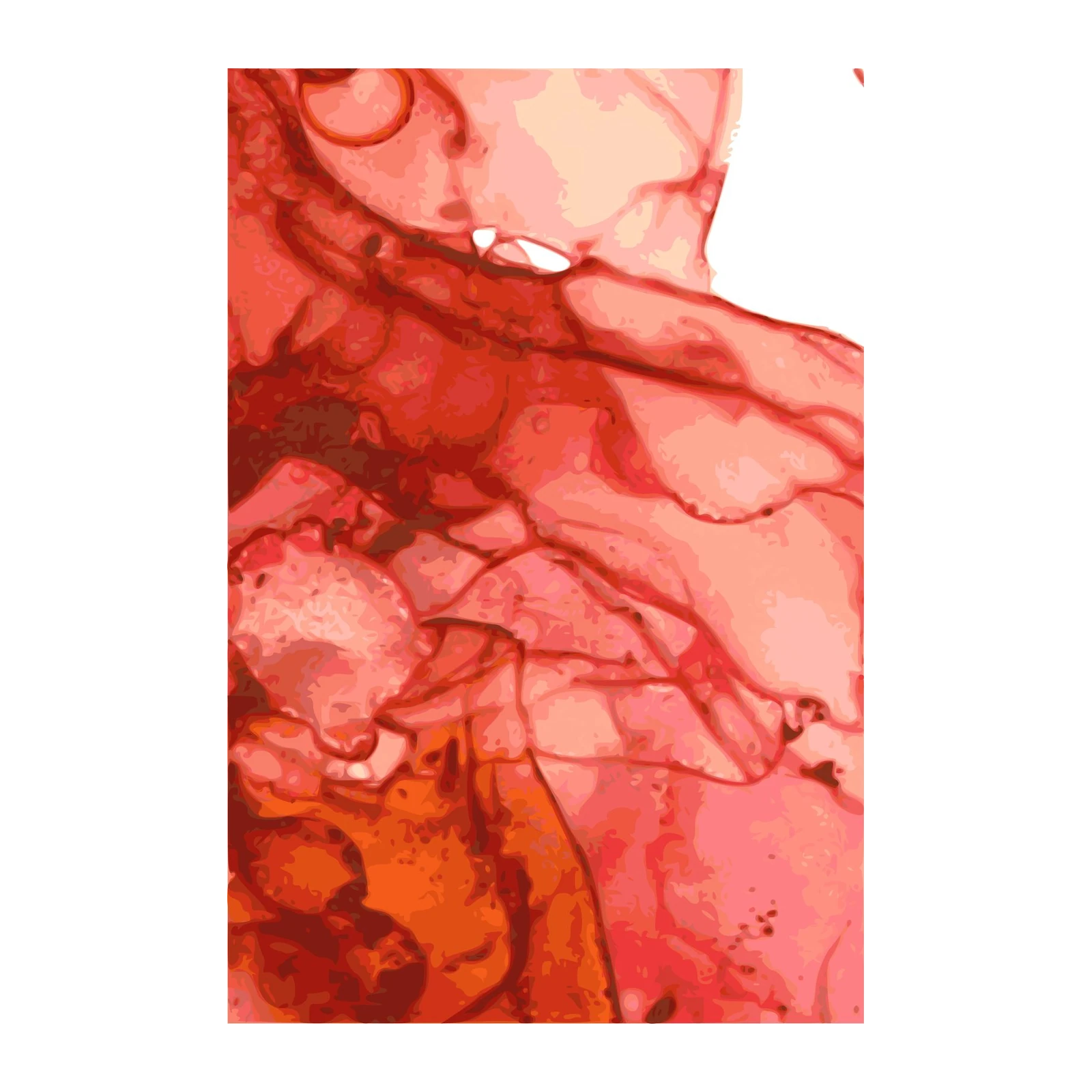 Vibrant Abstract Red Floral Wall Art