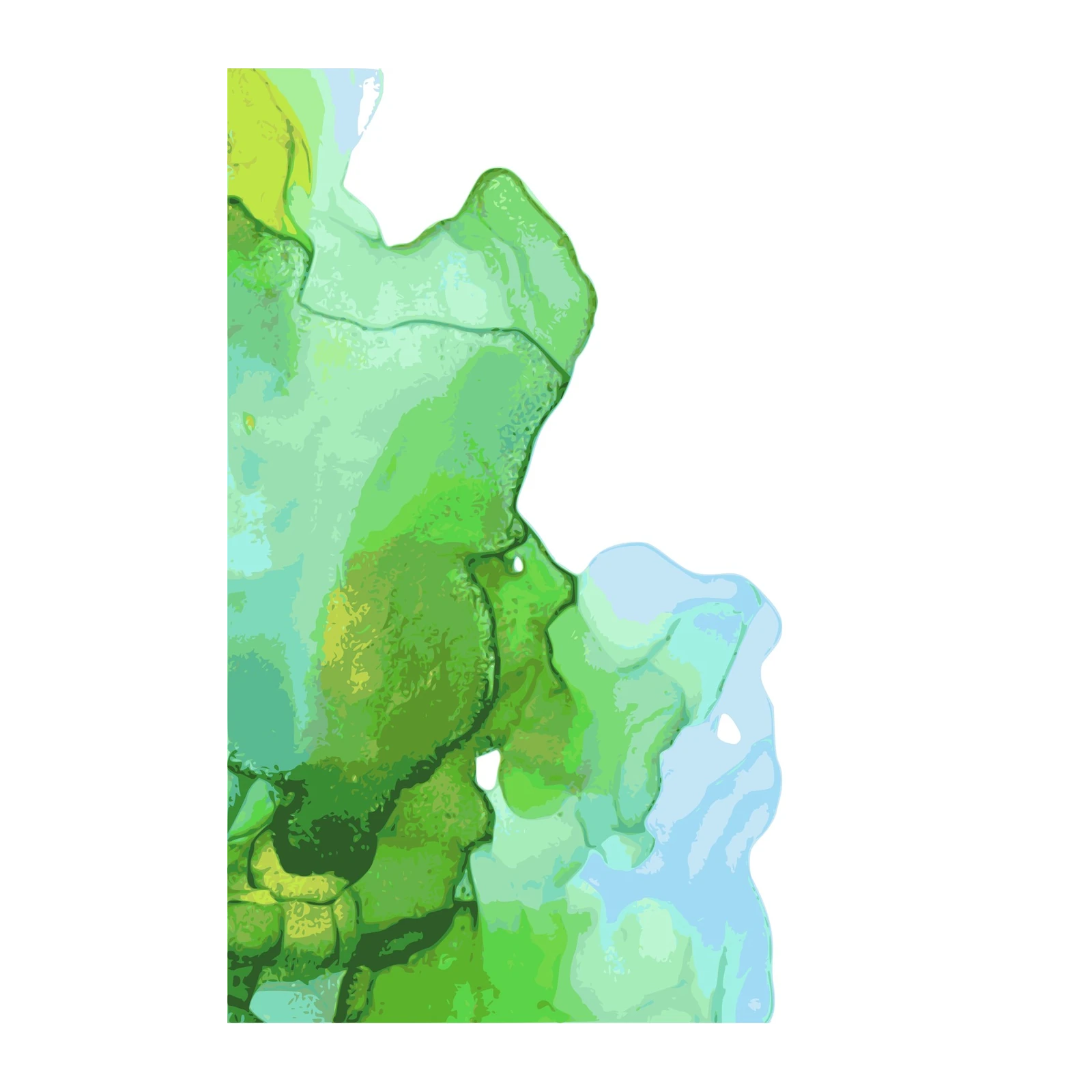 Verdant Flow Abstract Art Wall Art