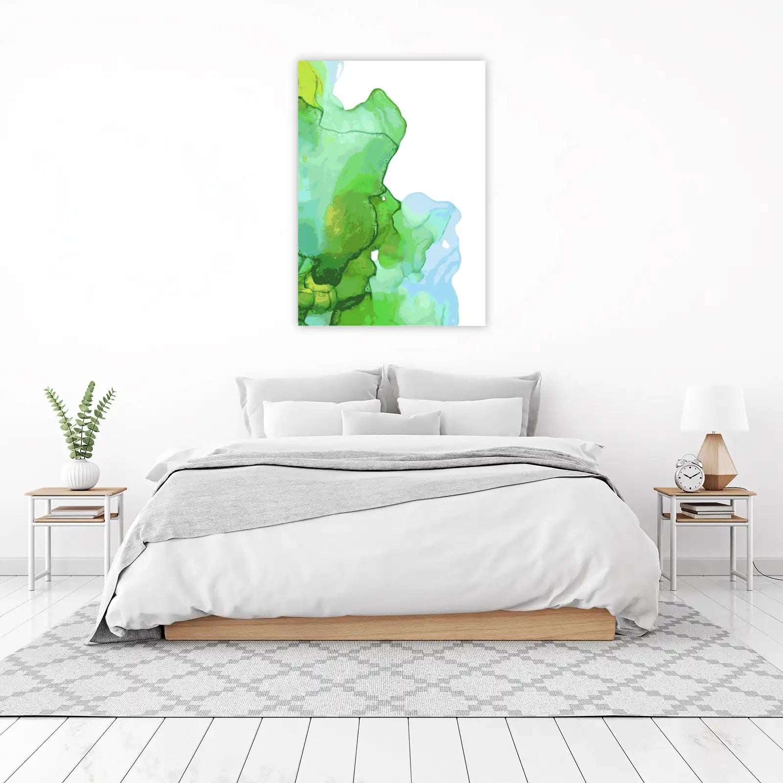 Verdant Flow Abstract Art Wall Art