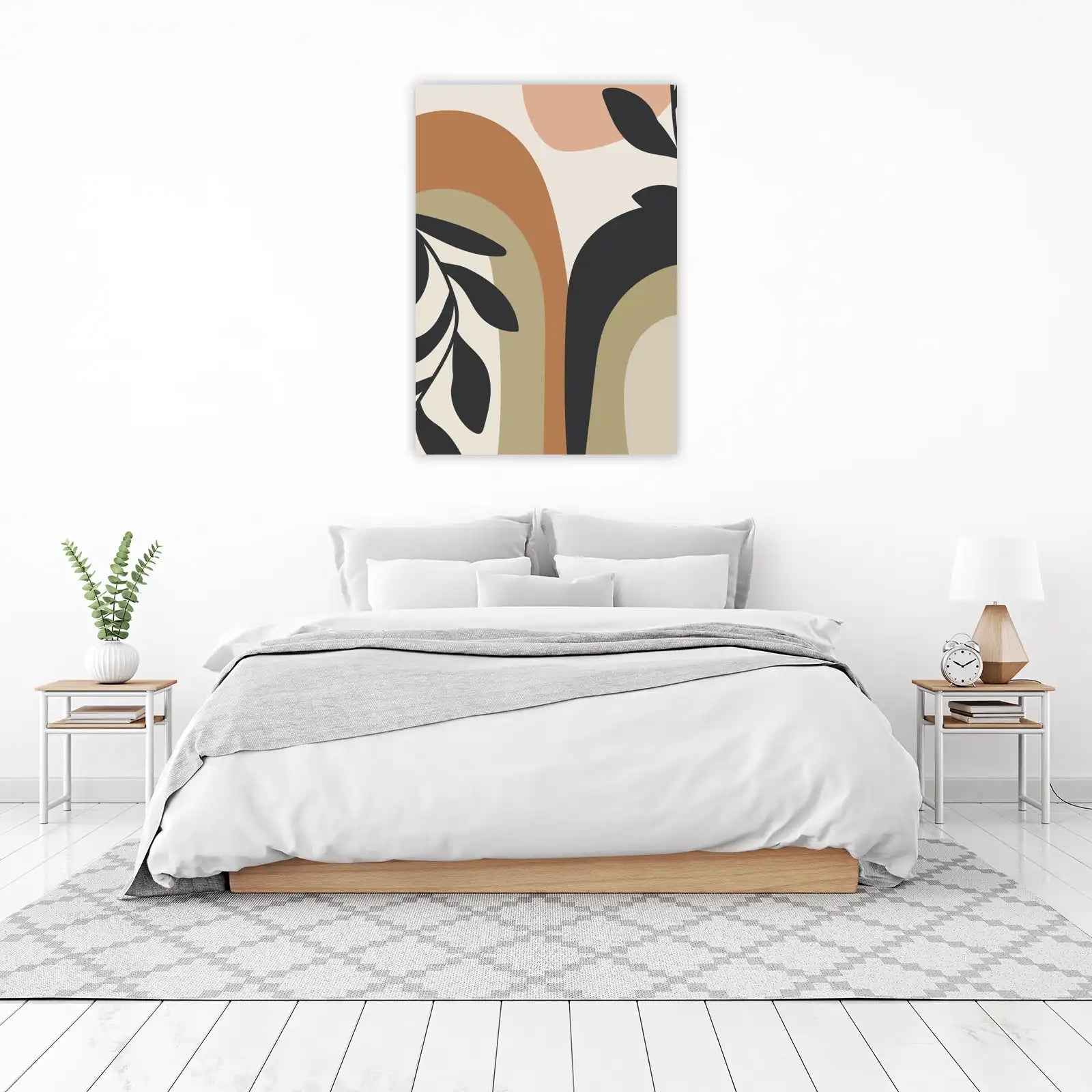 Abstract Botanical Boho Mid-Century Modern Wall Art