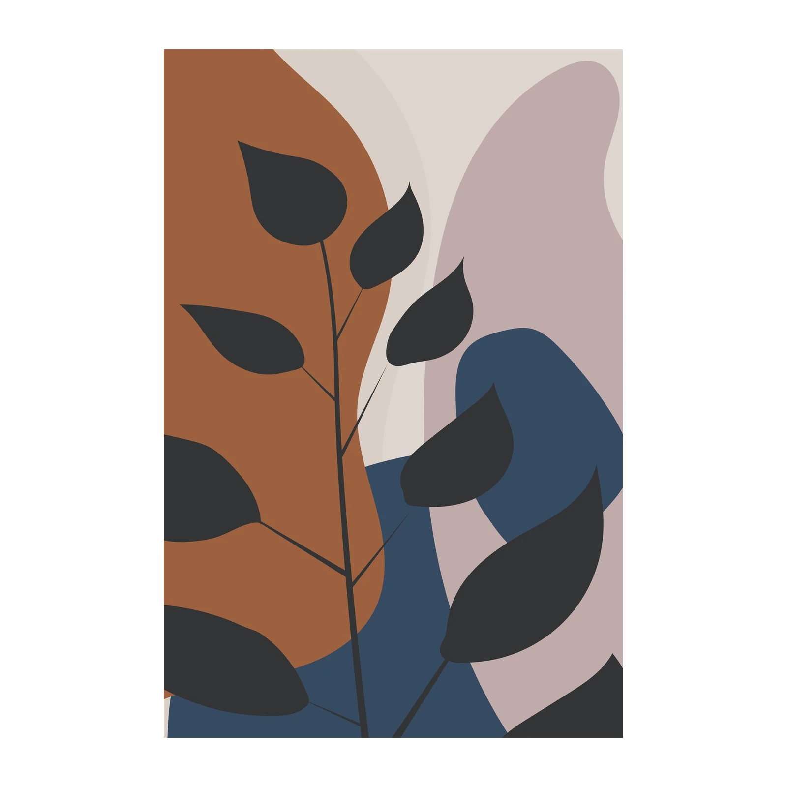 Abstract Botanical Mid-Century Wall Art