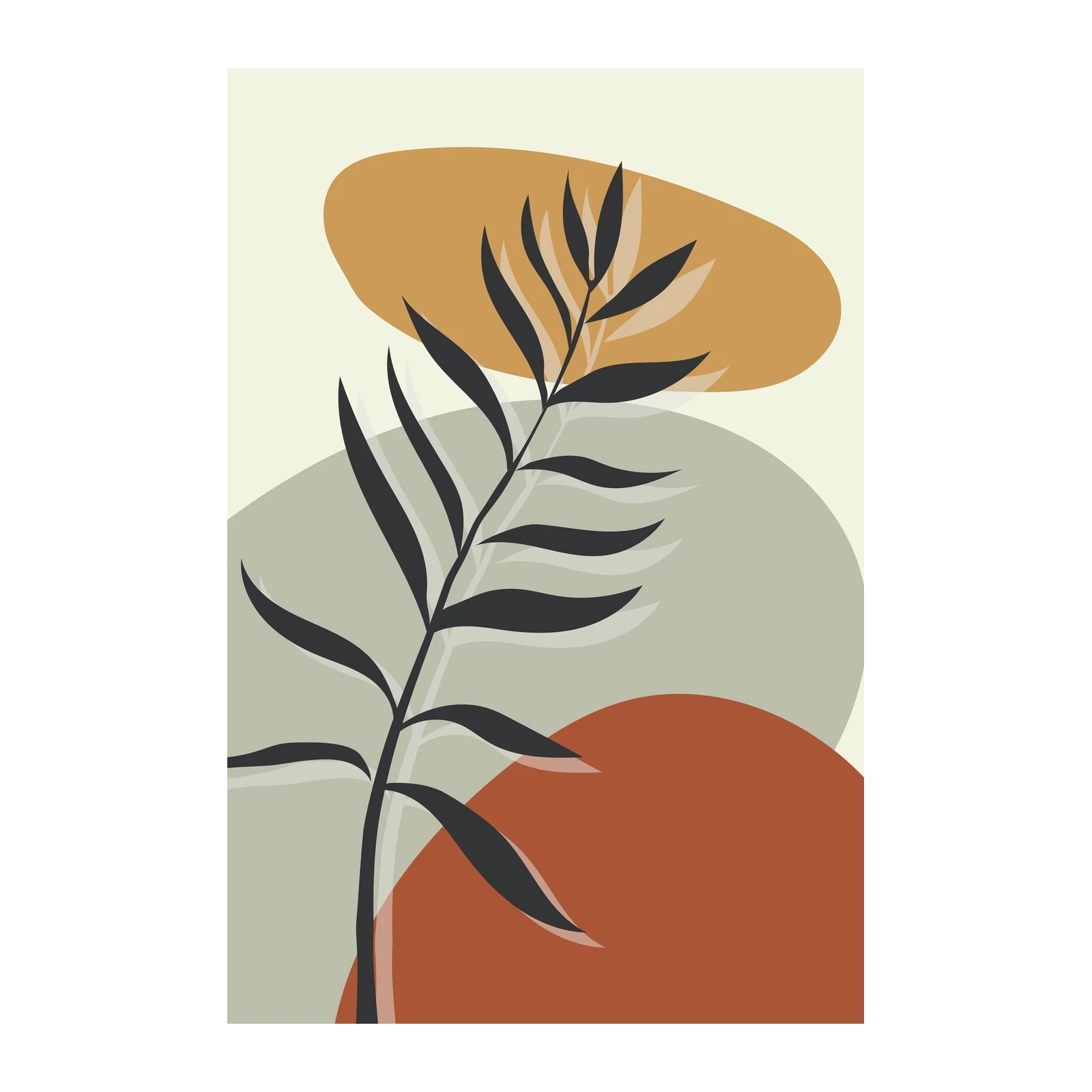 Abstract Botanical Mid Century Wall Art