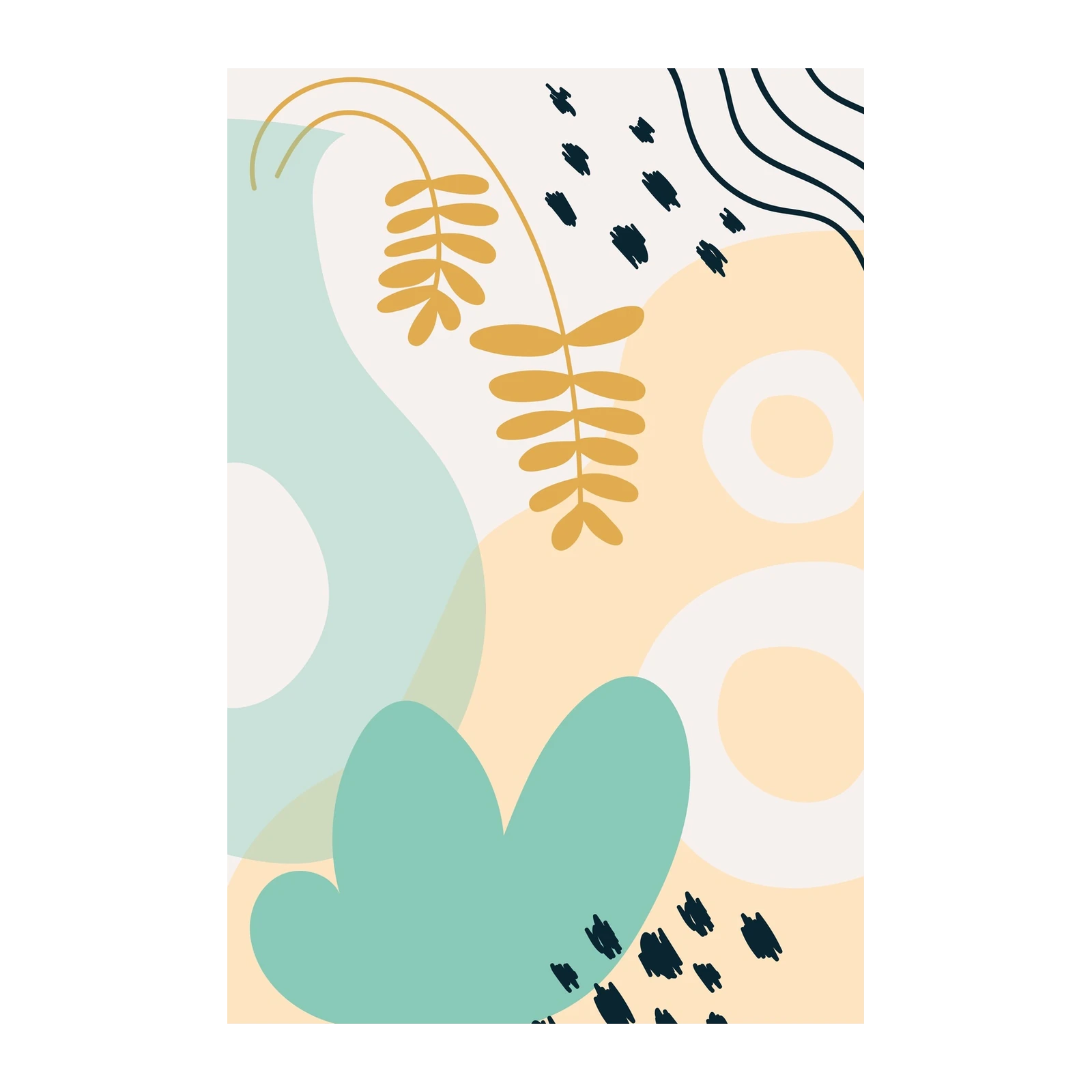 Boho Botanical Abstract Wall Art