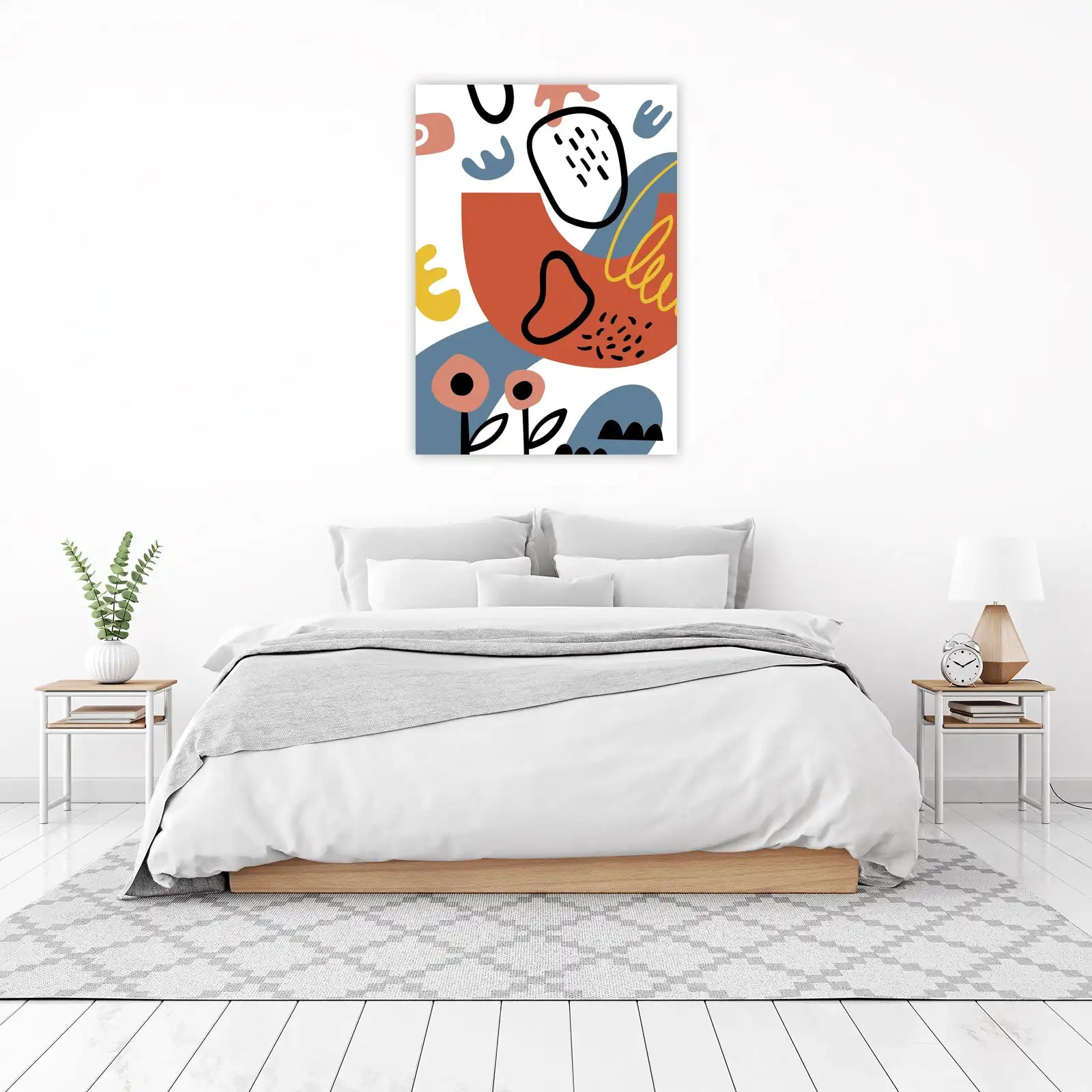 Mid-Century Modern Abstract Floral Wall Art