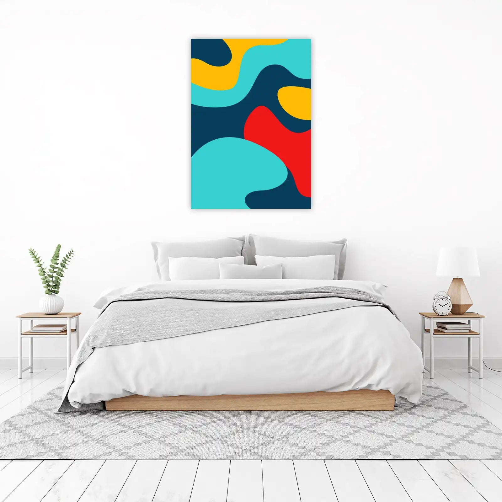 Vibrant Abstract Waves Wall Art