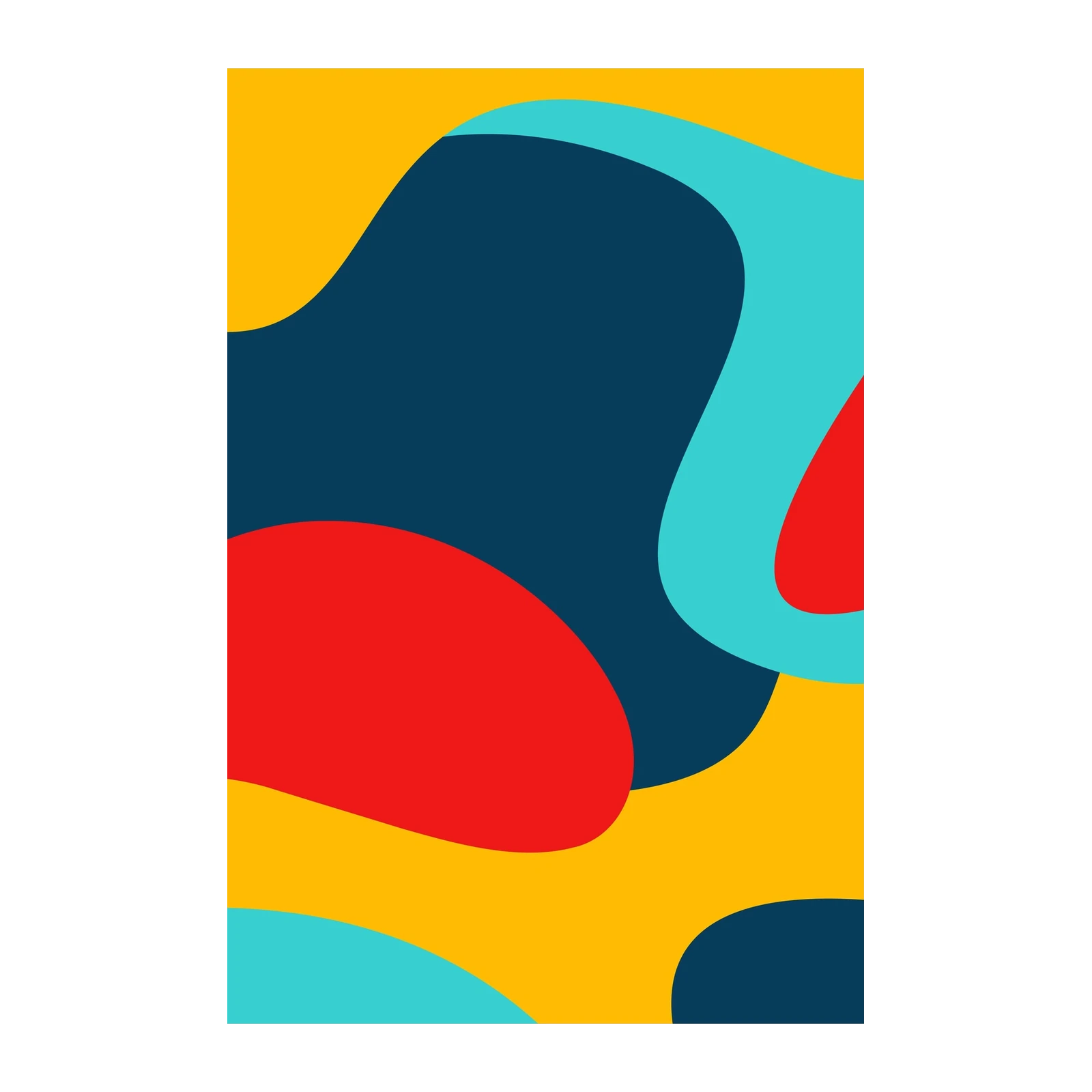 Abstract Flow Retro Pop Art Wall Art