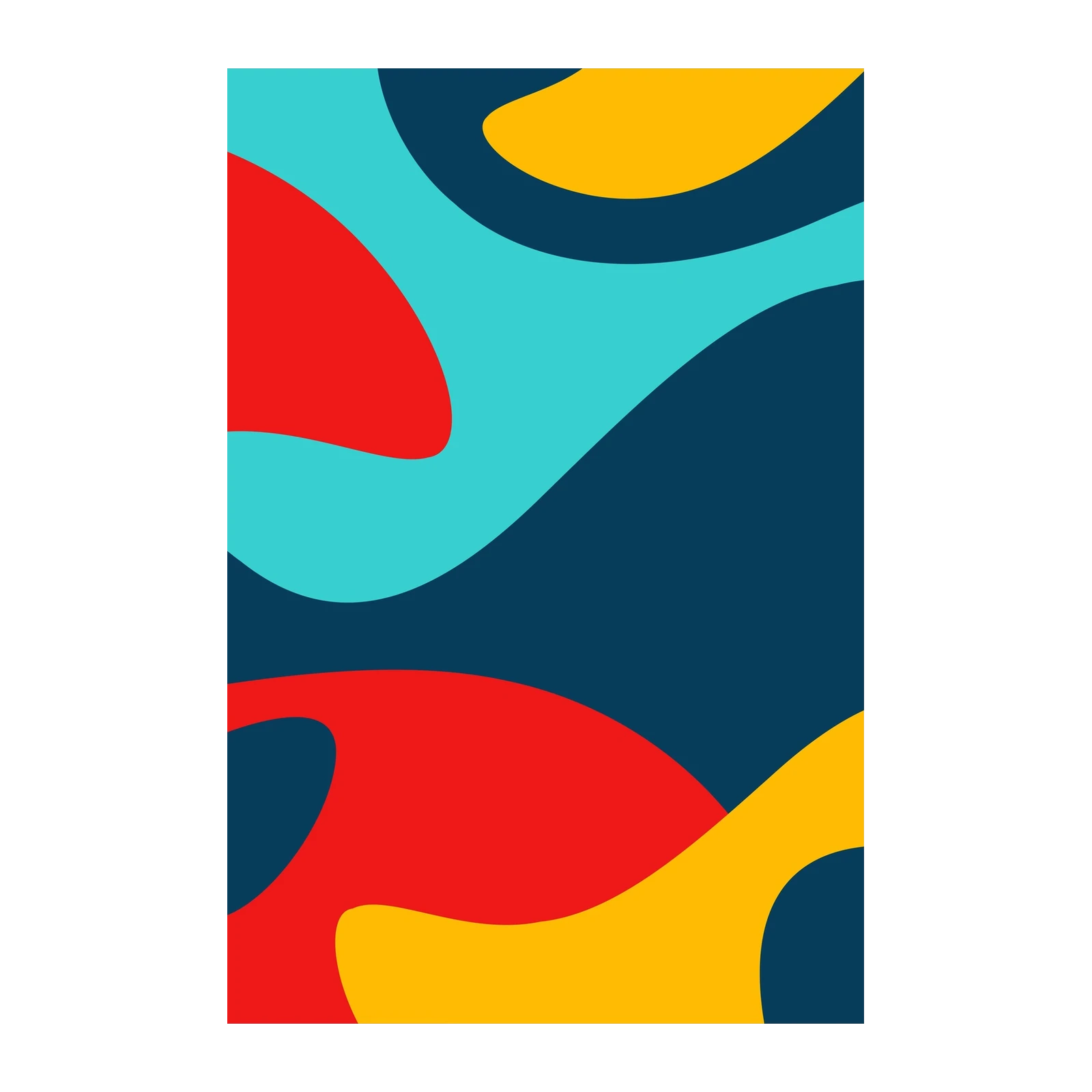 Vibrant Abstract Waves Wall Art