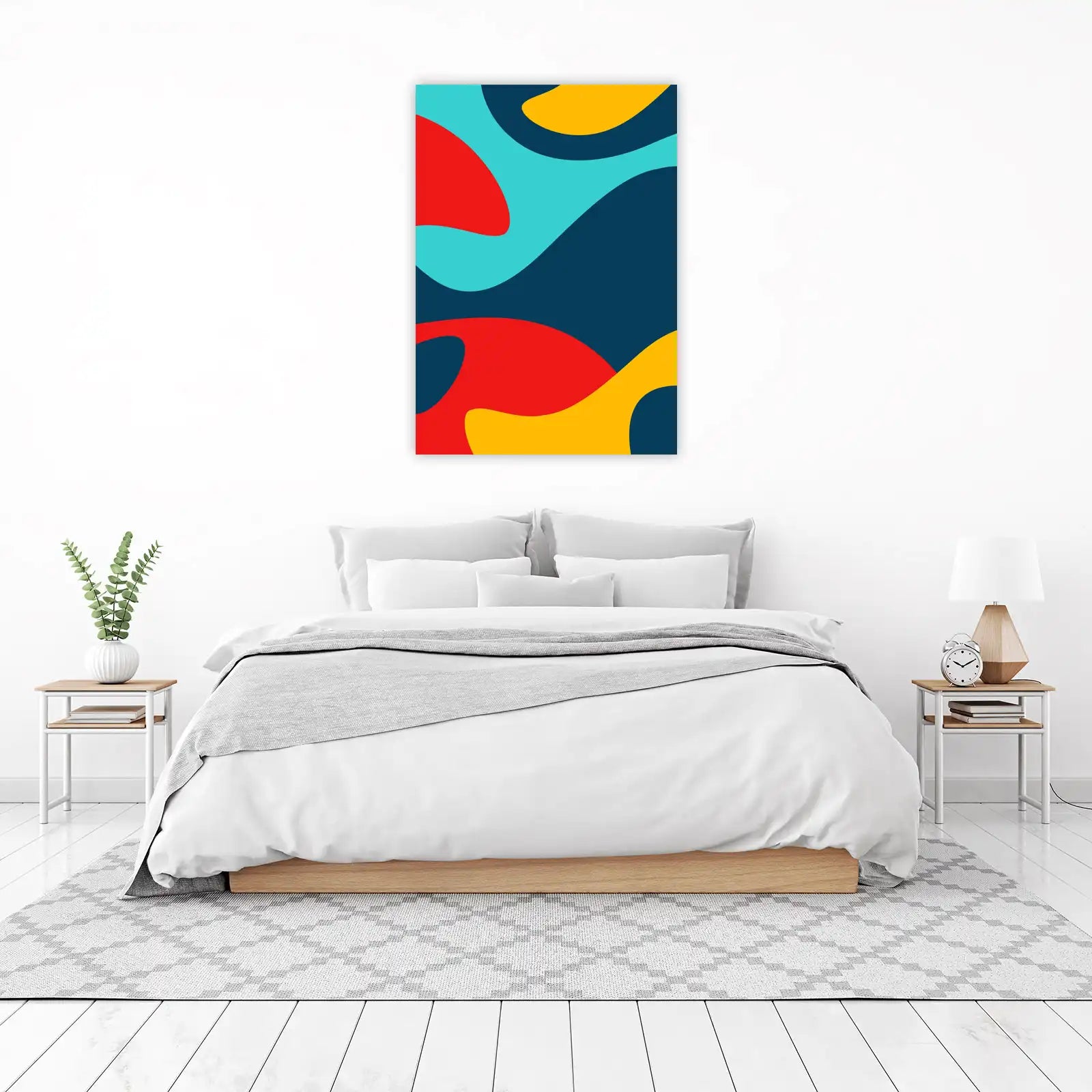 Vibrant Abstract Waves Wall Art