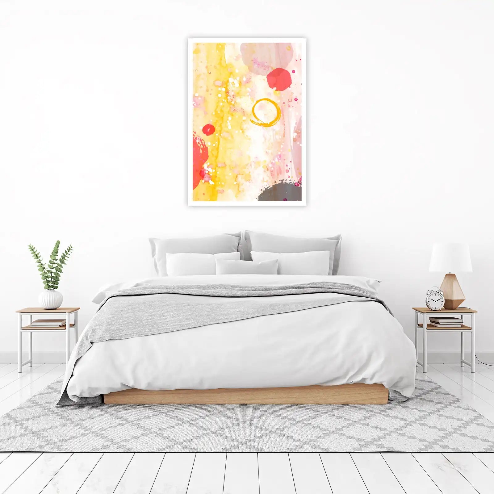 Abstract Sunshine Watercolor Splatter Wall Art