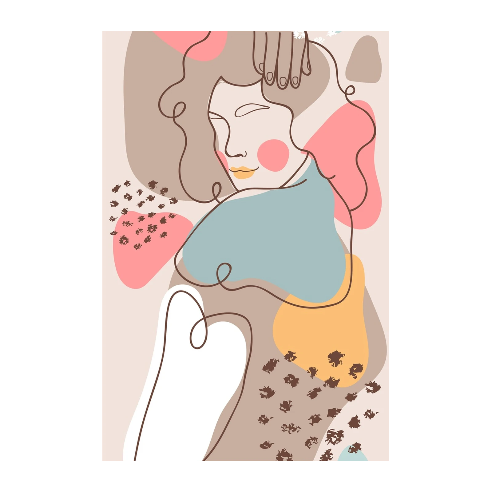 Abstract Boho Woman Wall Art