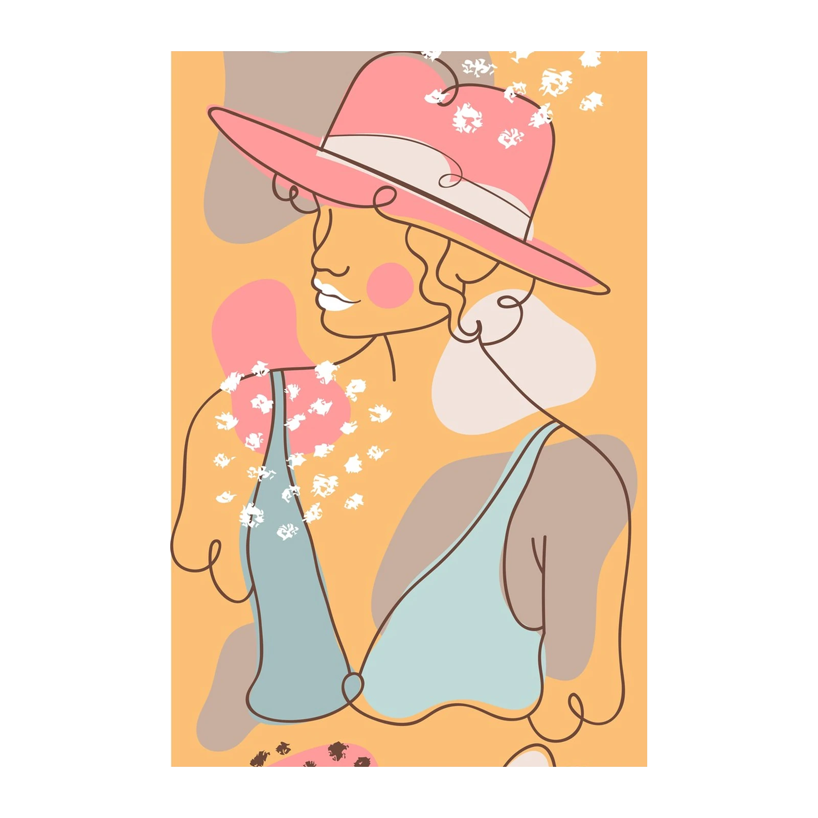 Chic Woman Abstract Boho Wall Art Wall Art