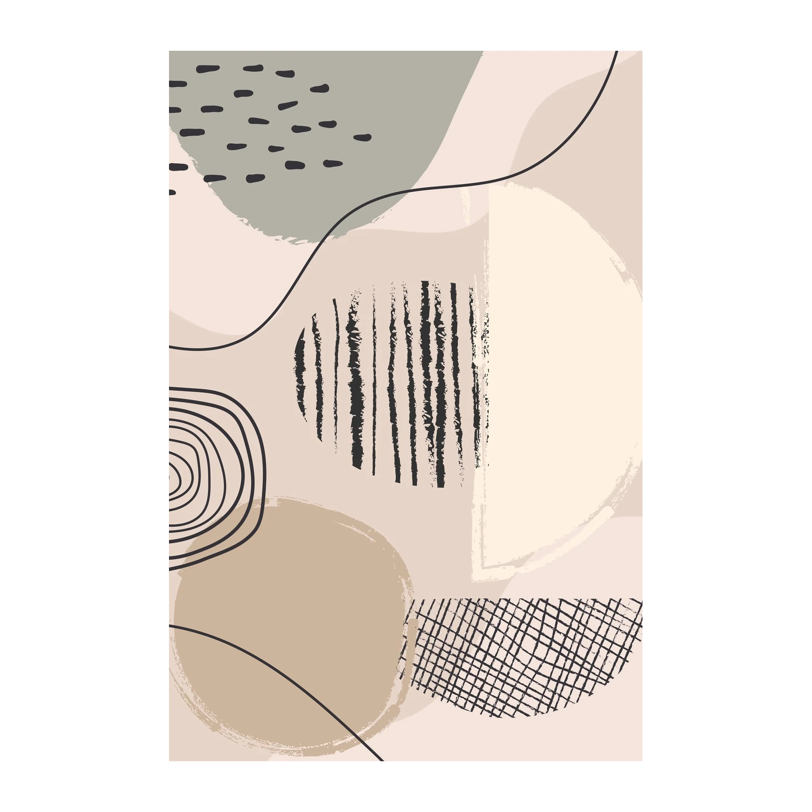 Abstract Boho Circles Wall Art