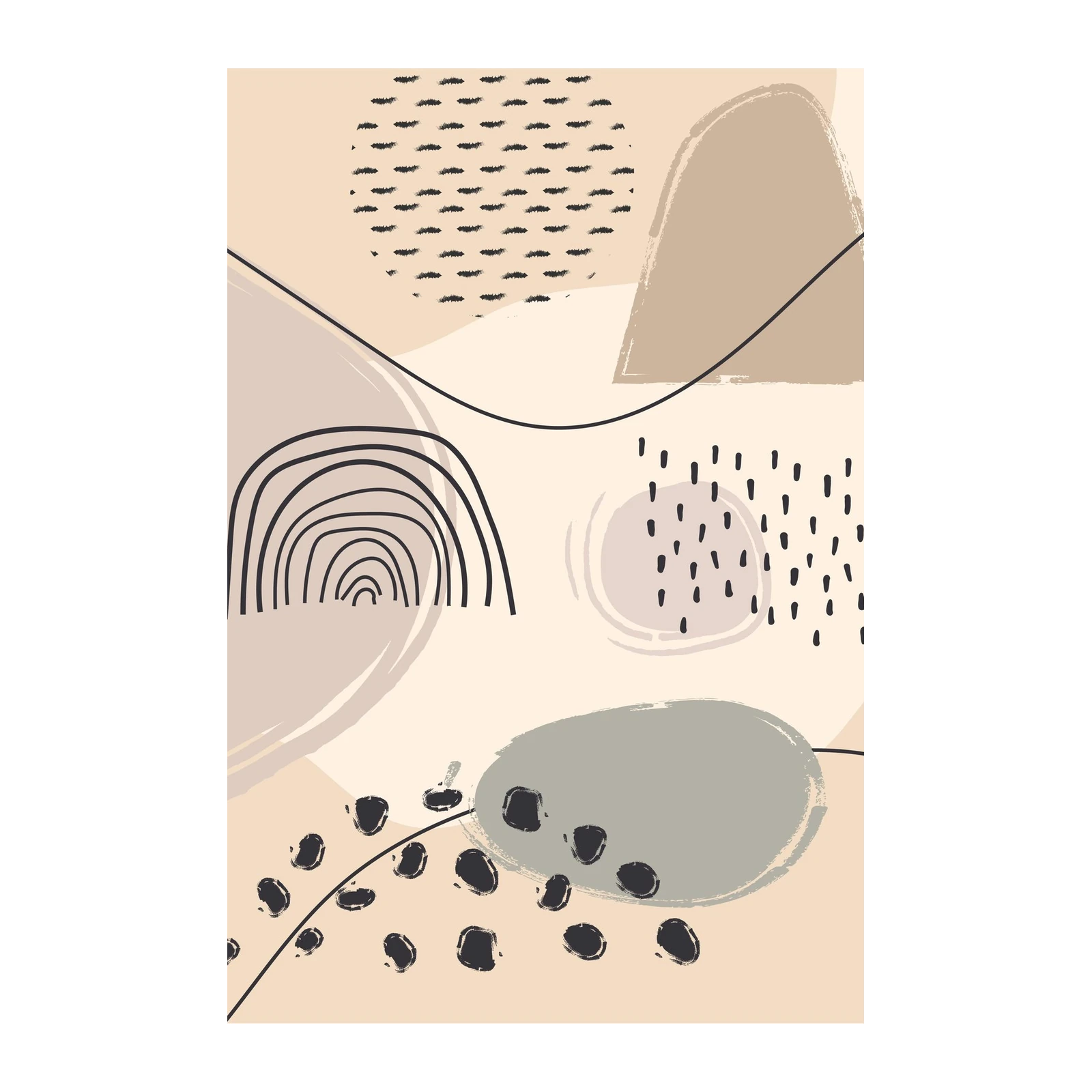 Modern Boho Abstract Rainbow Wall Art