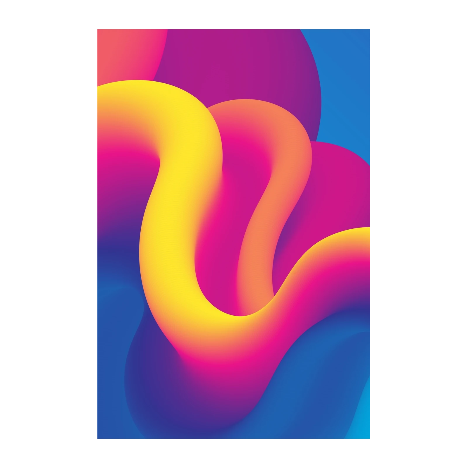 Vibrant Fluid Wave Abstract Wall Art