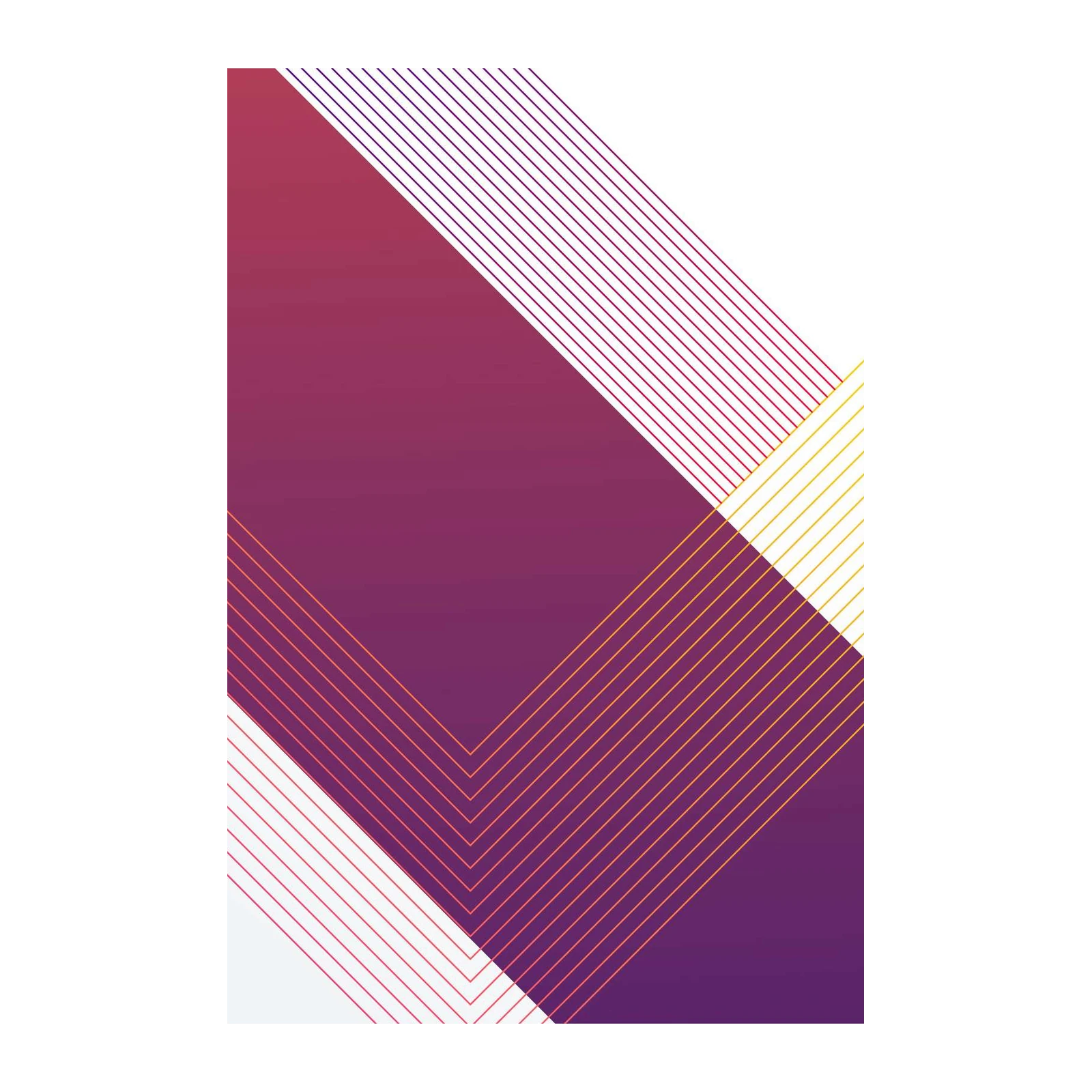 Geometric Gradient Lines Wall Art