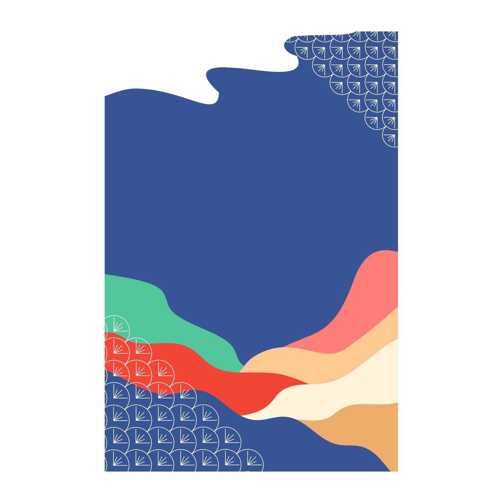 Abstract Wave Landscape Wall Art