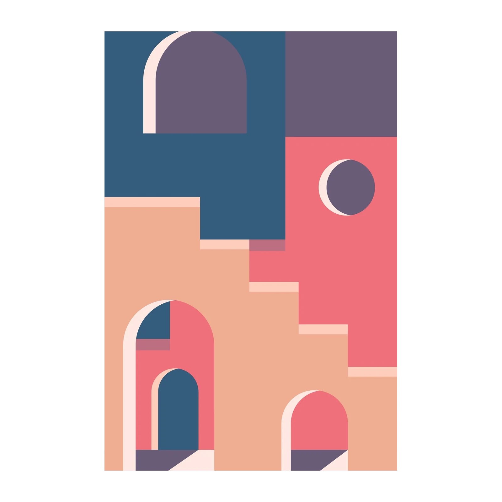 Abstract Arches Mid-Century Modern Wall Art