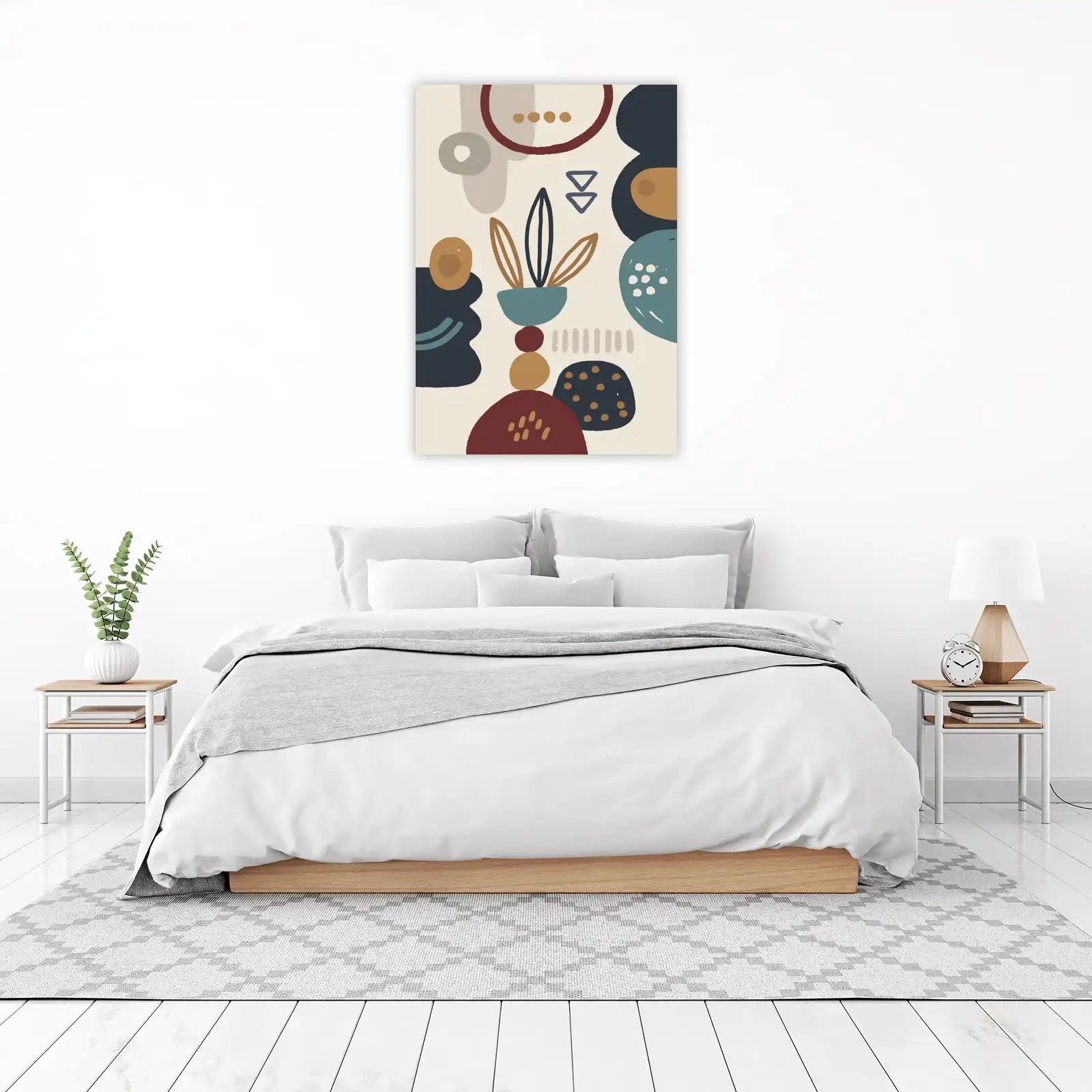 Modern Abstract Boho Botanical Wall Art