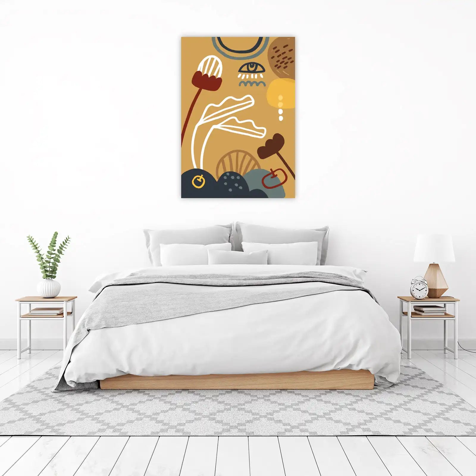 Boho Abstract Botanical Eye Wall Art