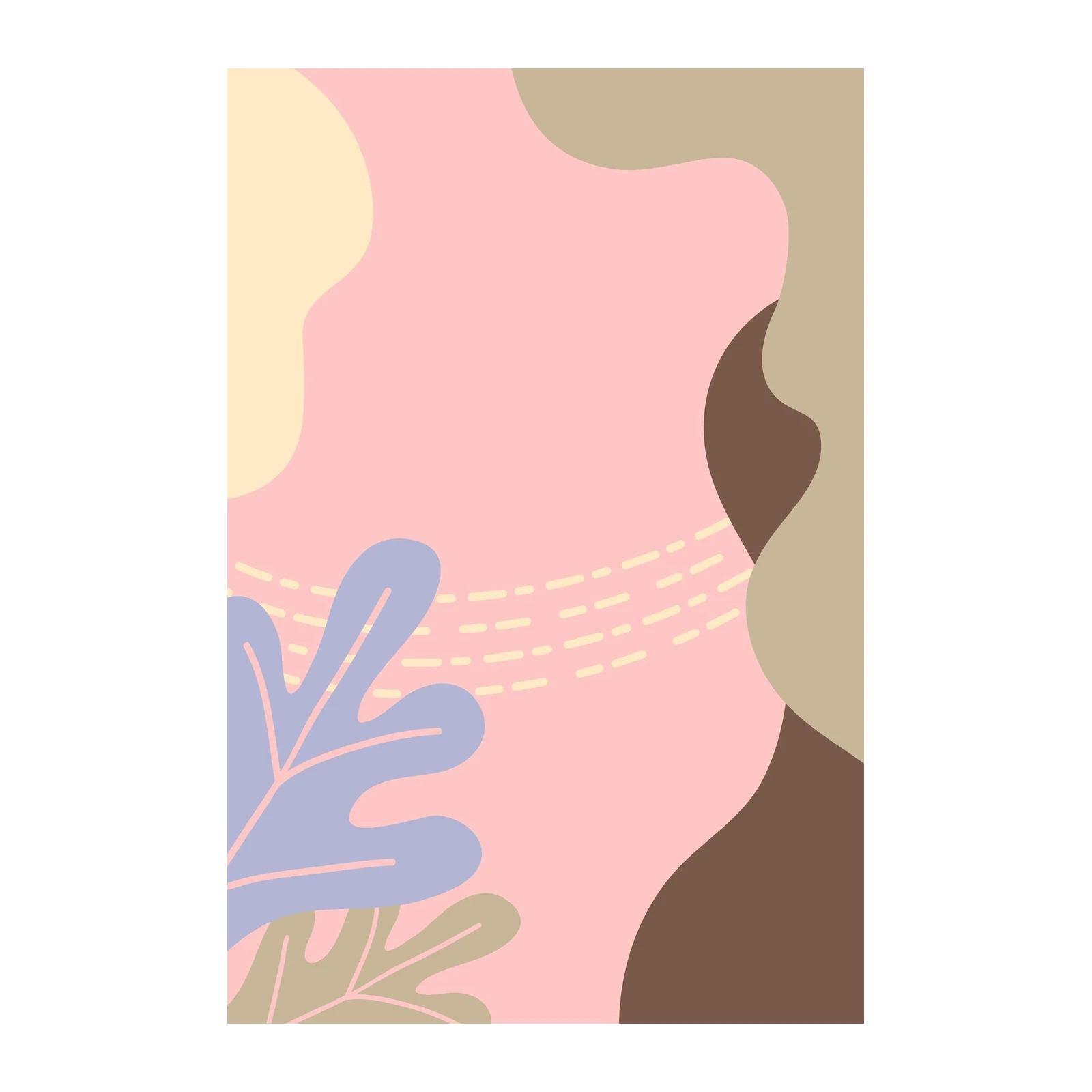 Abstract Botanical Blush Wall Art