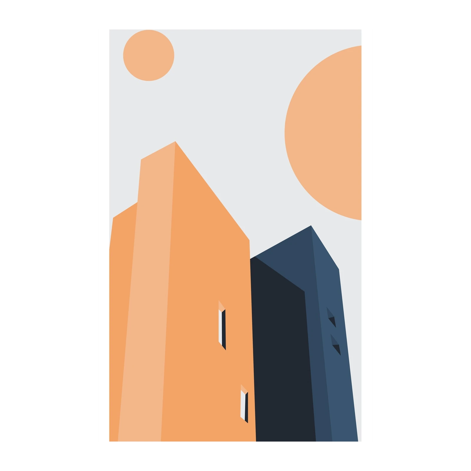 Modern Architectural Sunset Wall Art