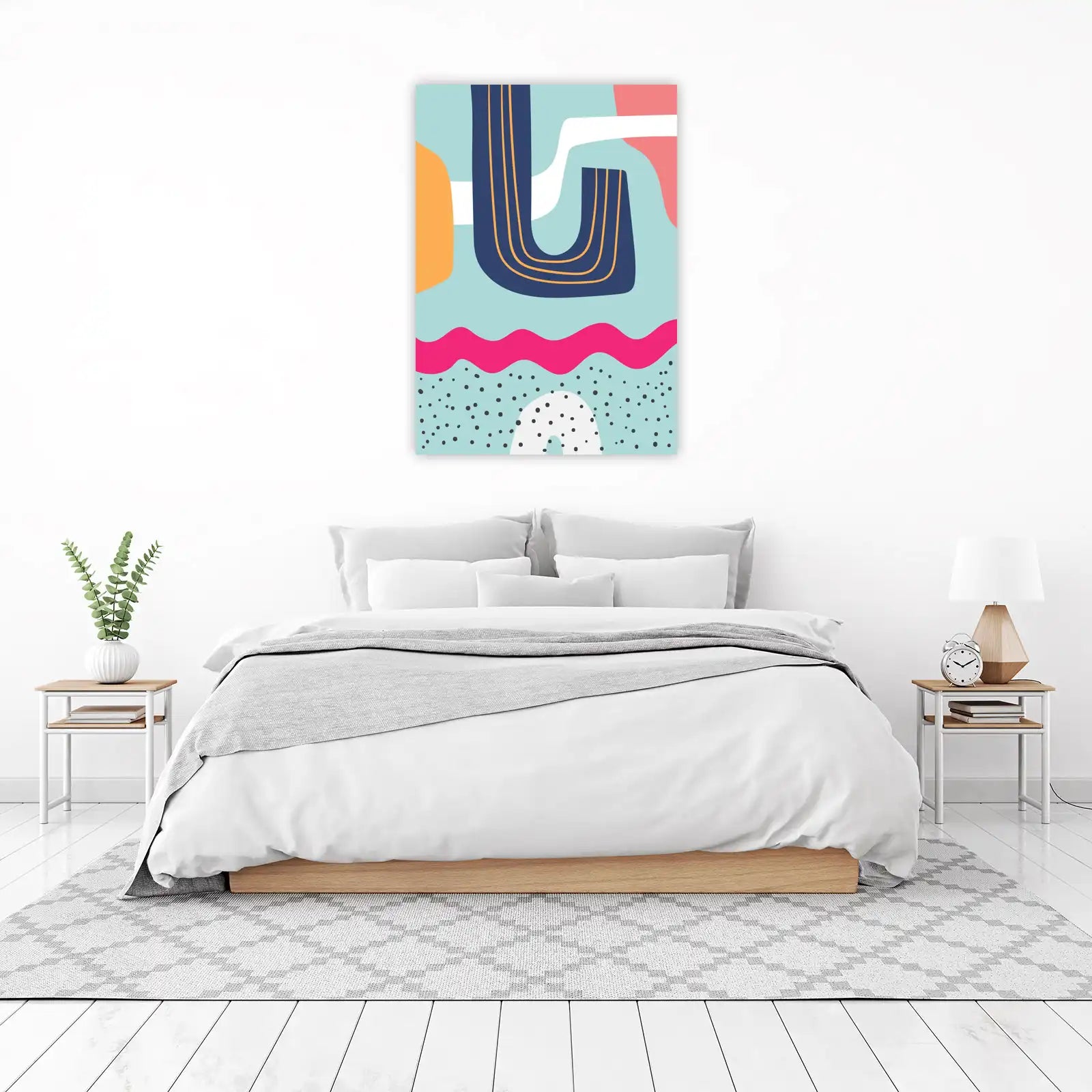 Abstract Waves & Shapes Wall Art