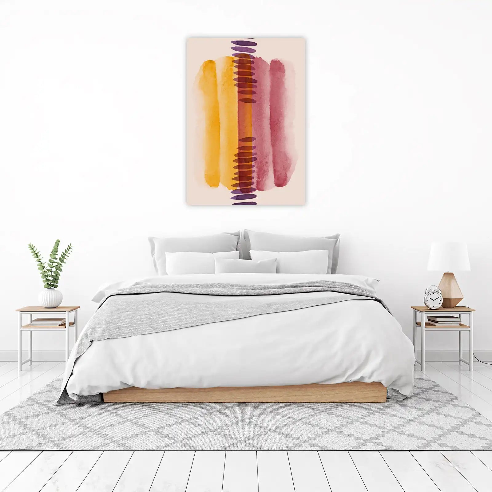 Abstract Watercolor Brush Strokes Wall Art