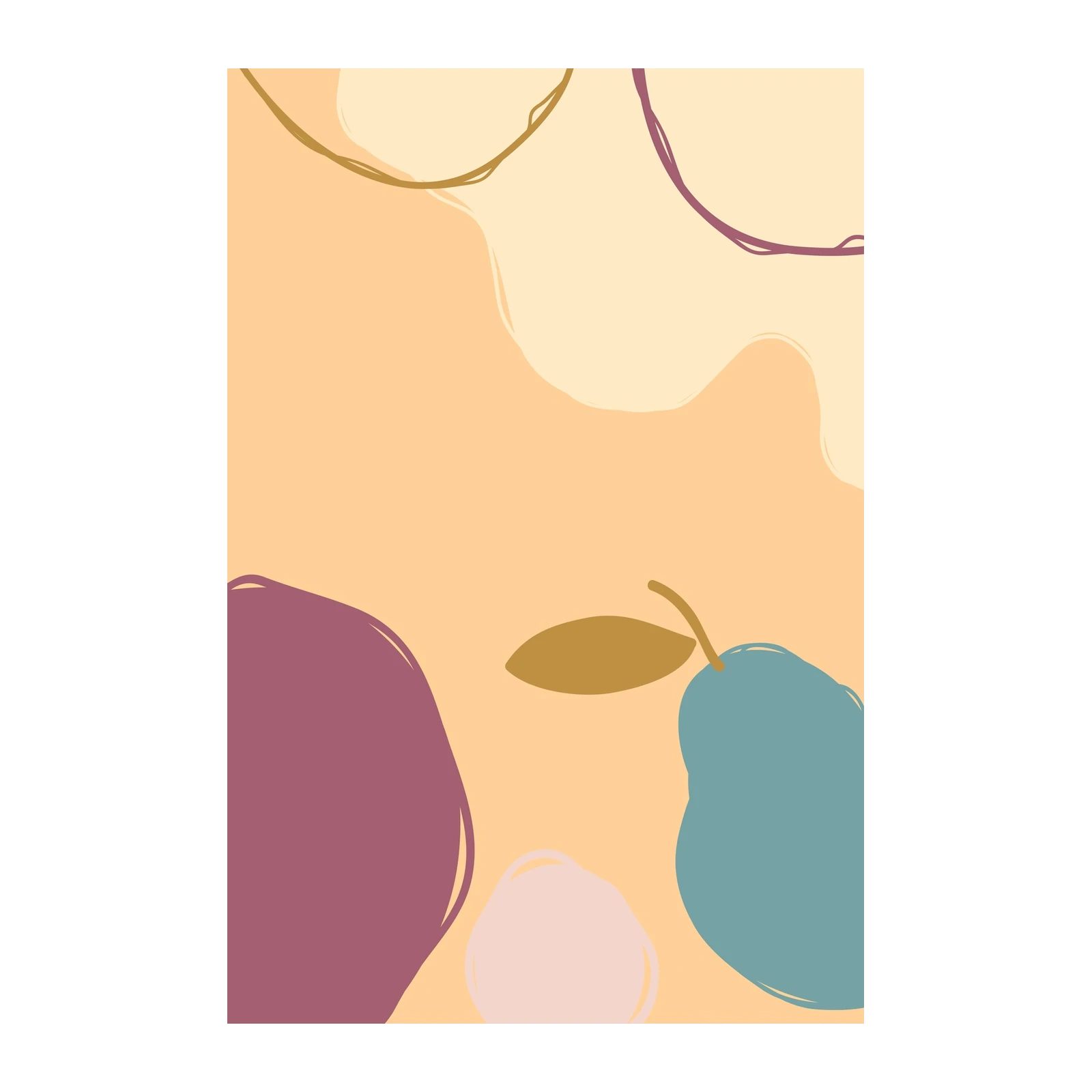 Abstract Fruit Wall Art - Modern Wall Art