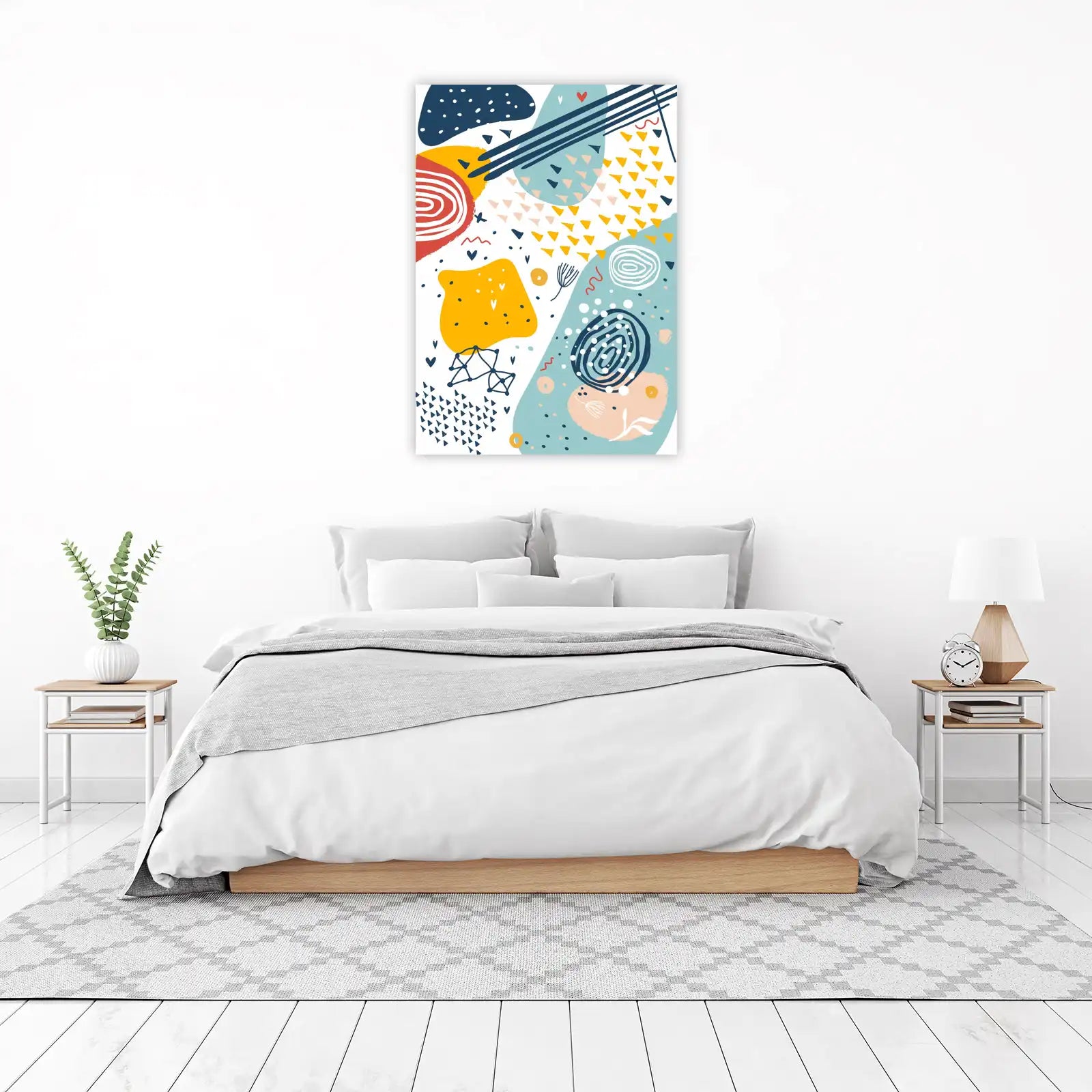 Mid-Century Abstract Shapes Wall Art