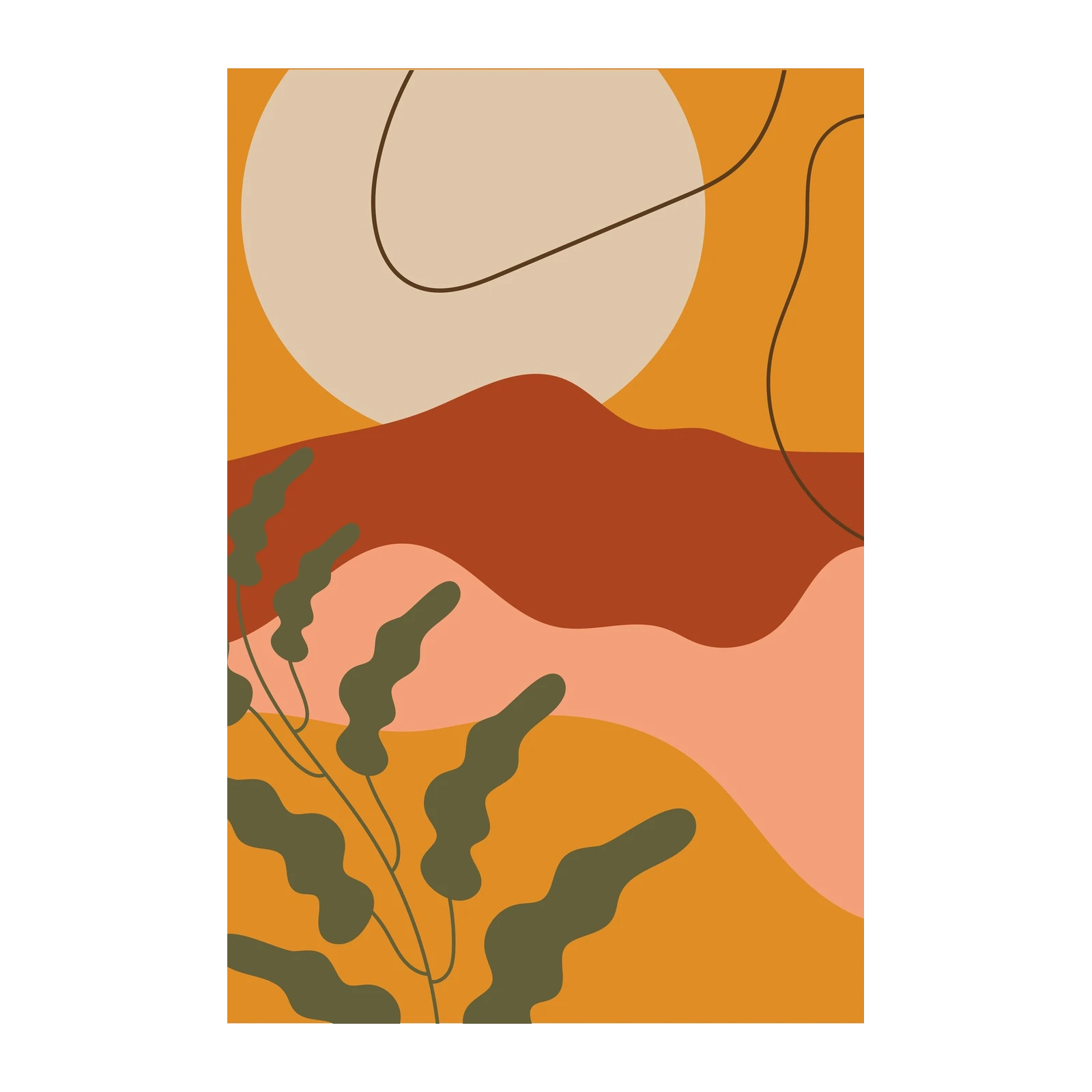 Boho Desert Landscape Wall Art