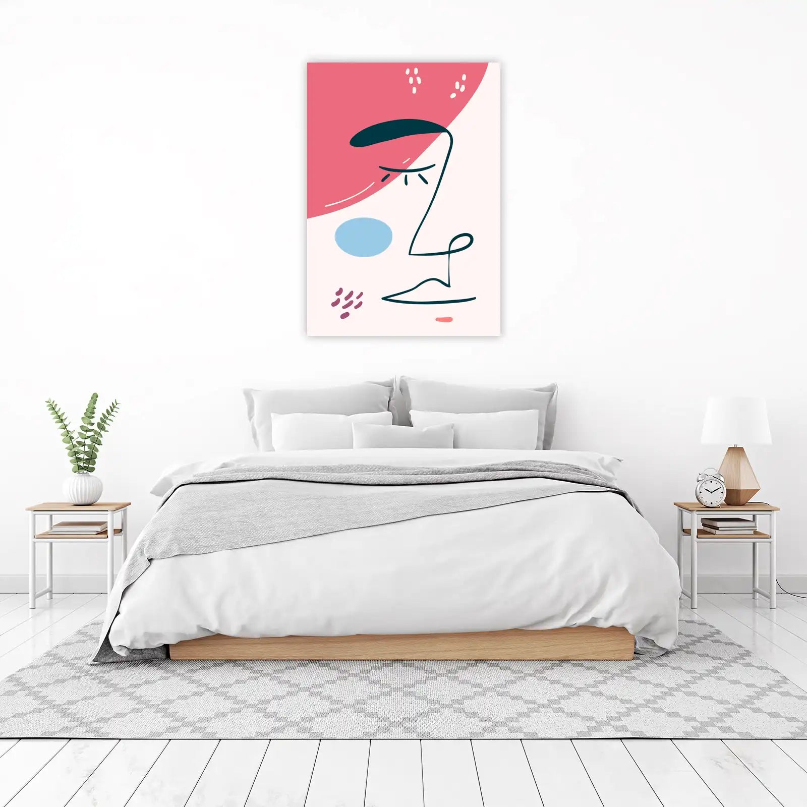 Abstract Face Minimalist Line Art Wall Art