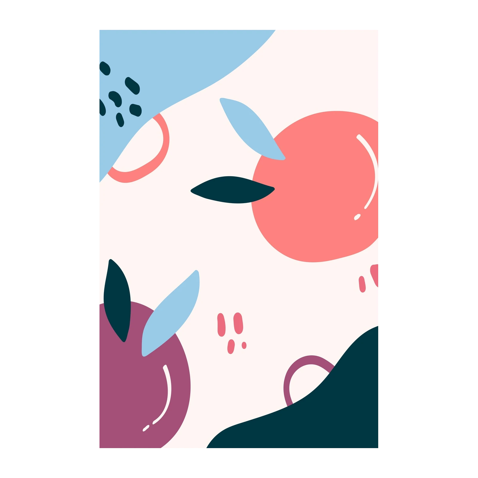 Abstract Fruit Boho Modern Wall Art Wall Art