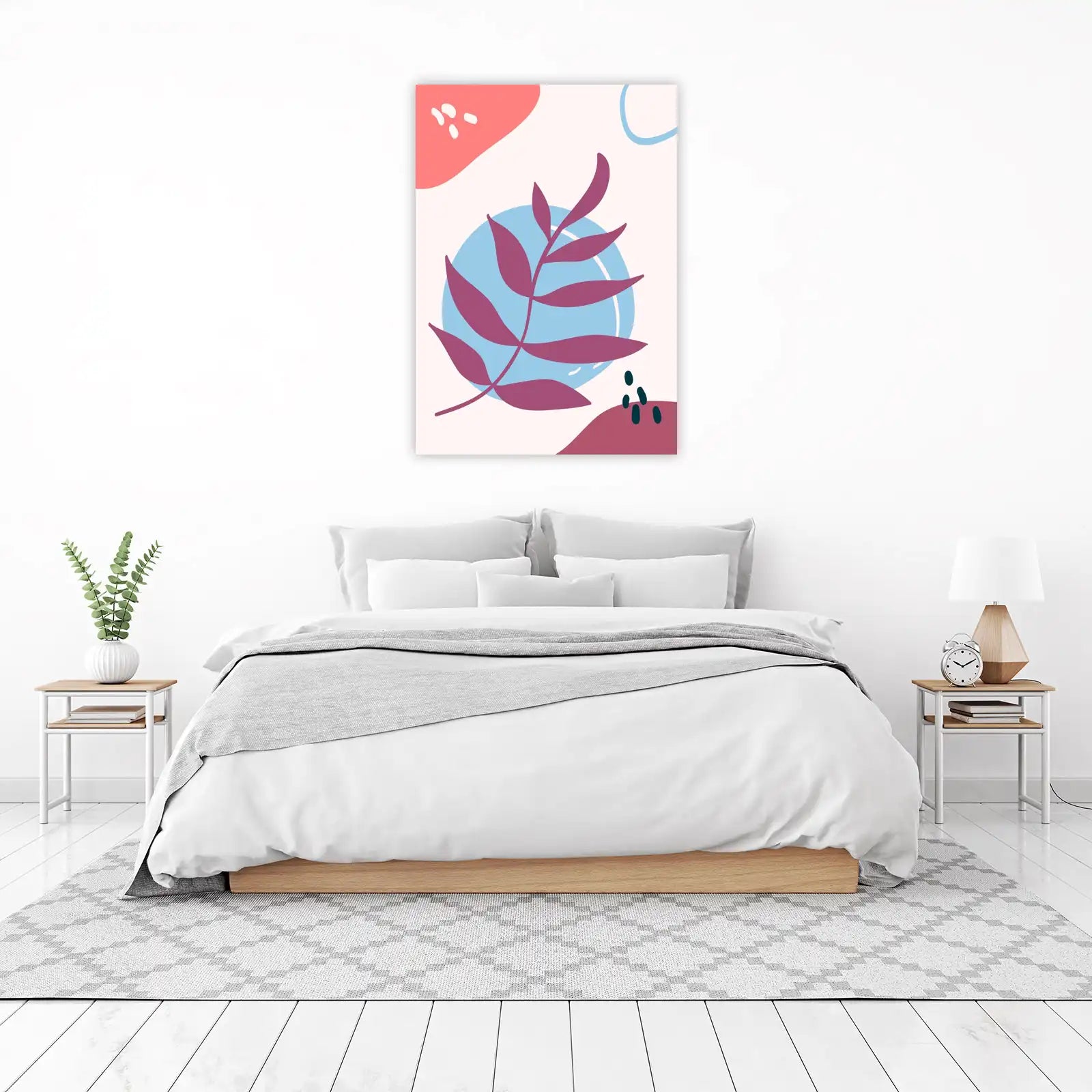 Modern Abstract Leaf Mid Century Wall Art