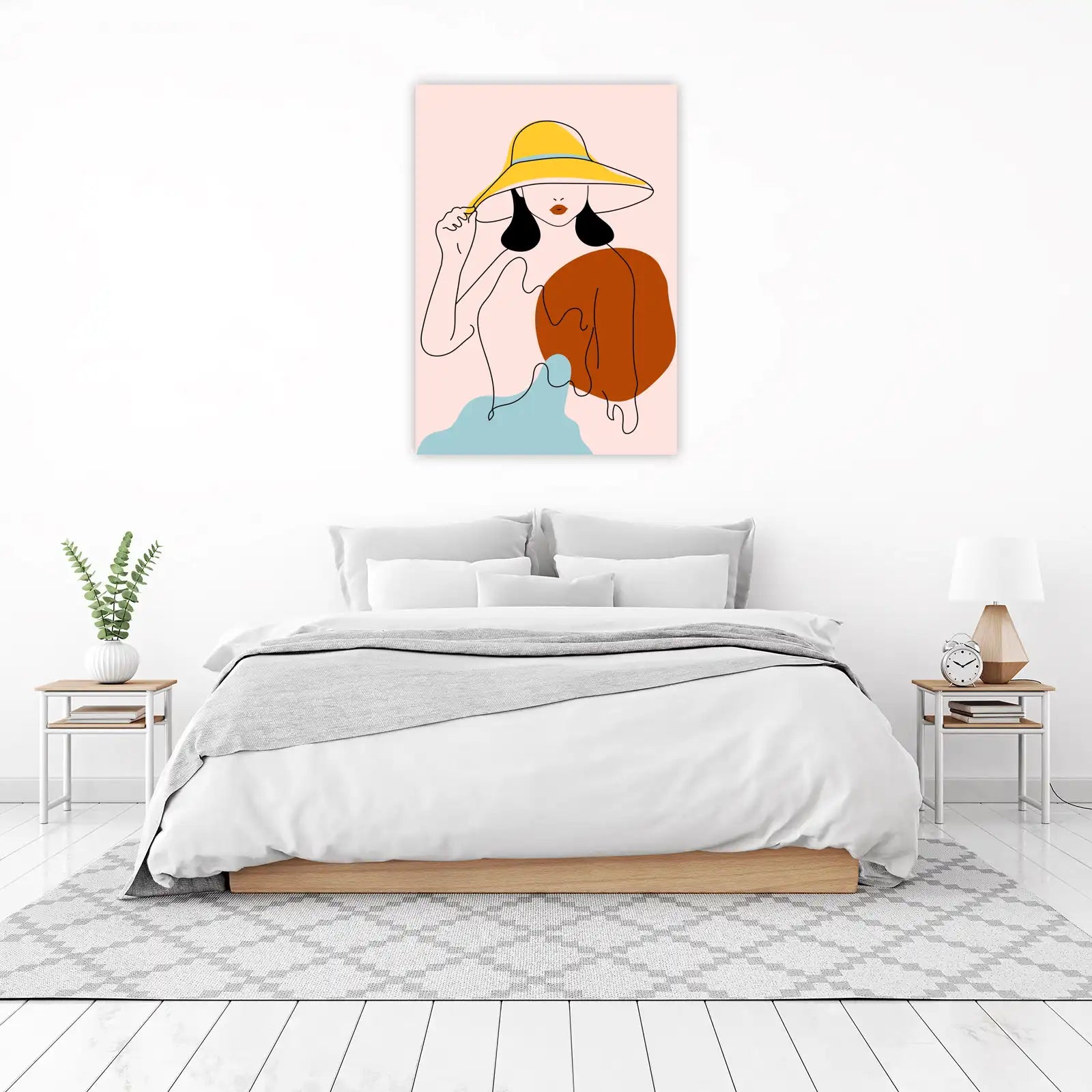 Bohemian Lady Yellow Hat Wall Art