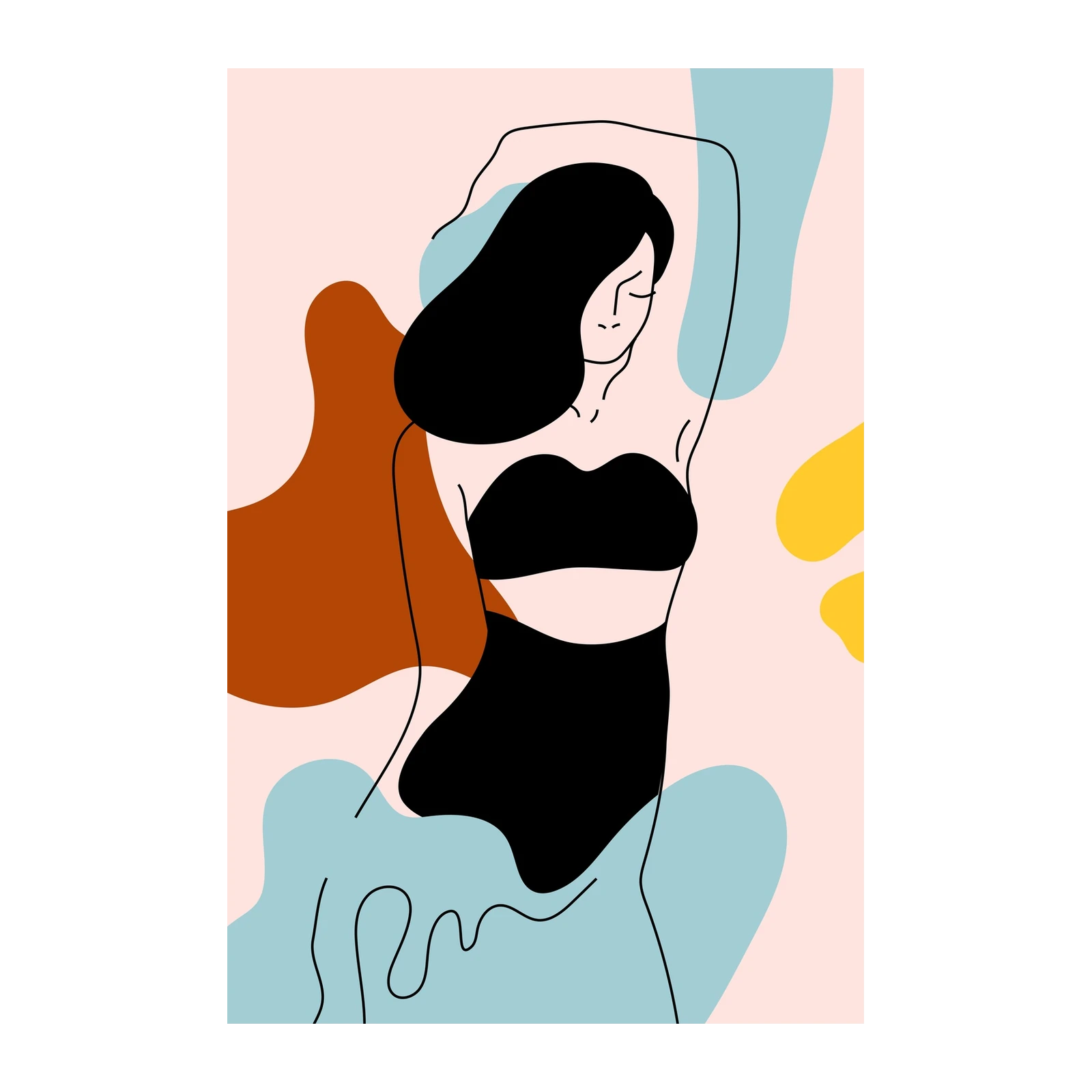 Abstract Woman Body Art Wall Art