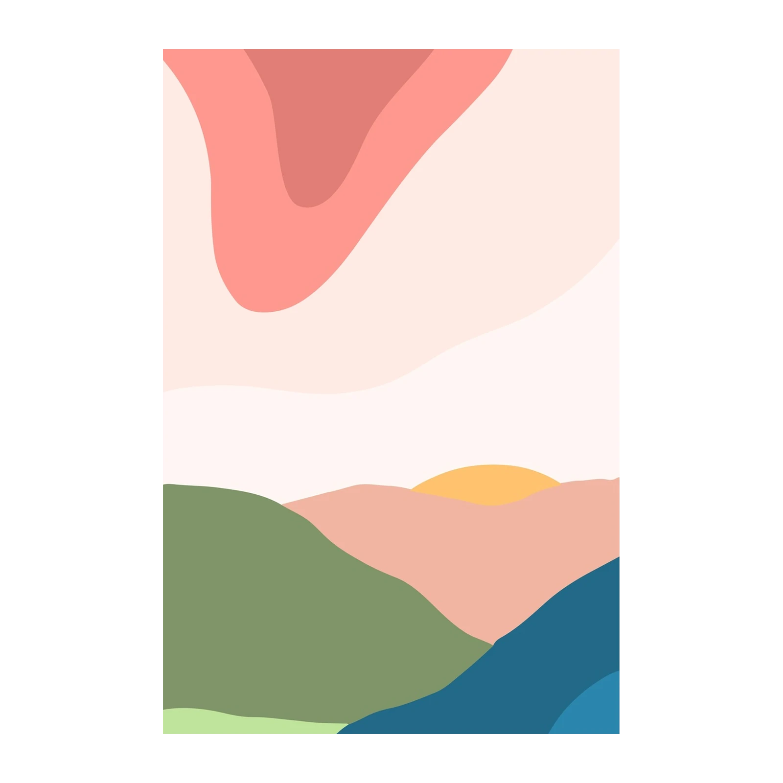 Abstract Landscape Sunset Wall Art
