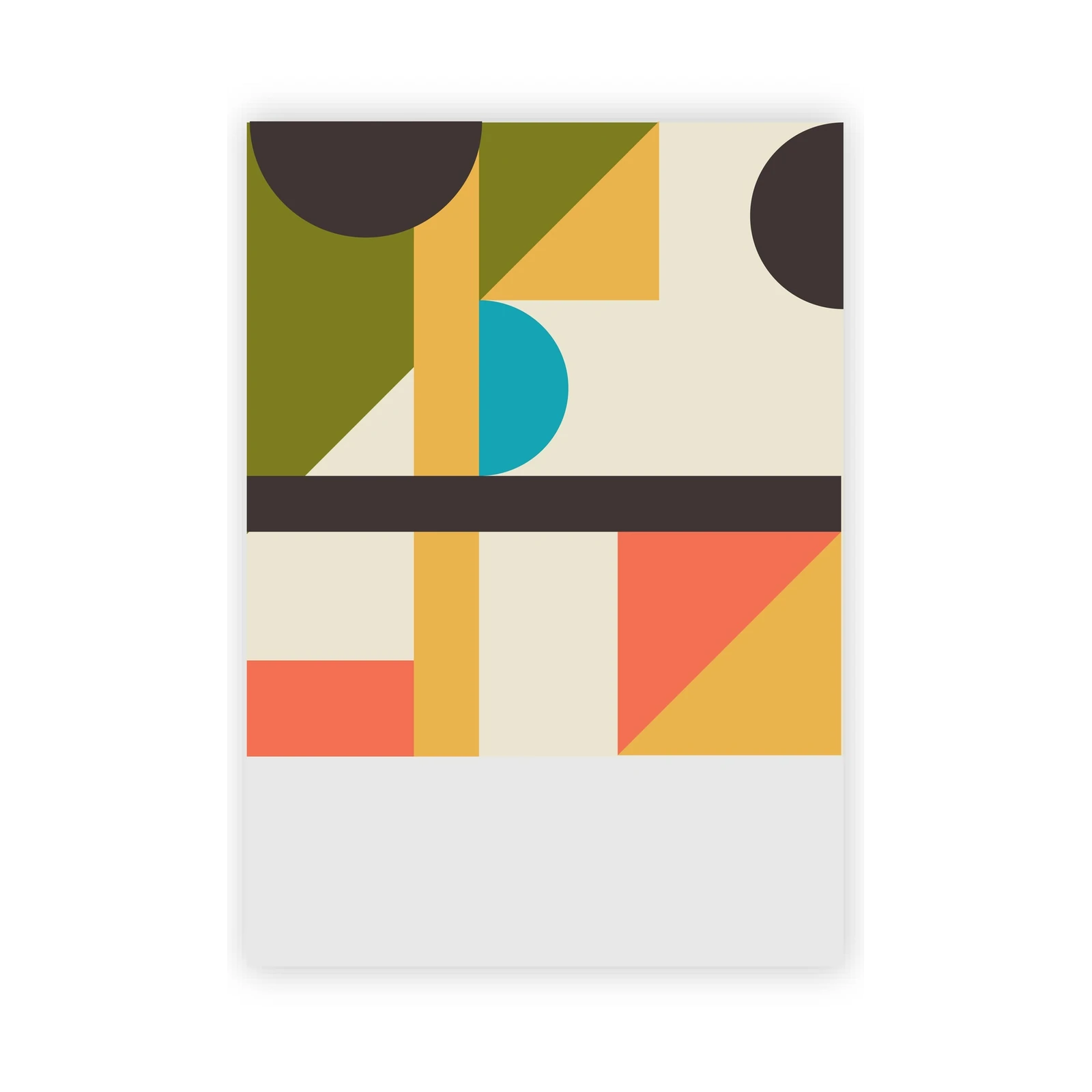 Mid-Century Geometric Burst Wall Art