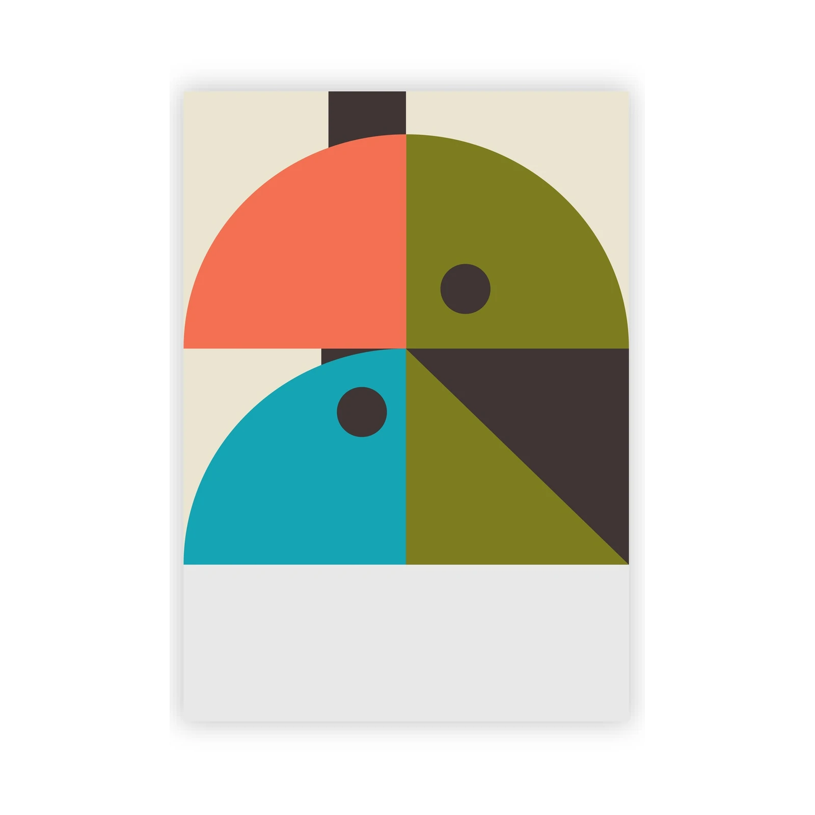 Geometric Mid-Century Abstract Wall Art